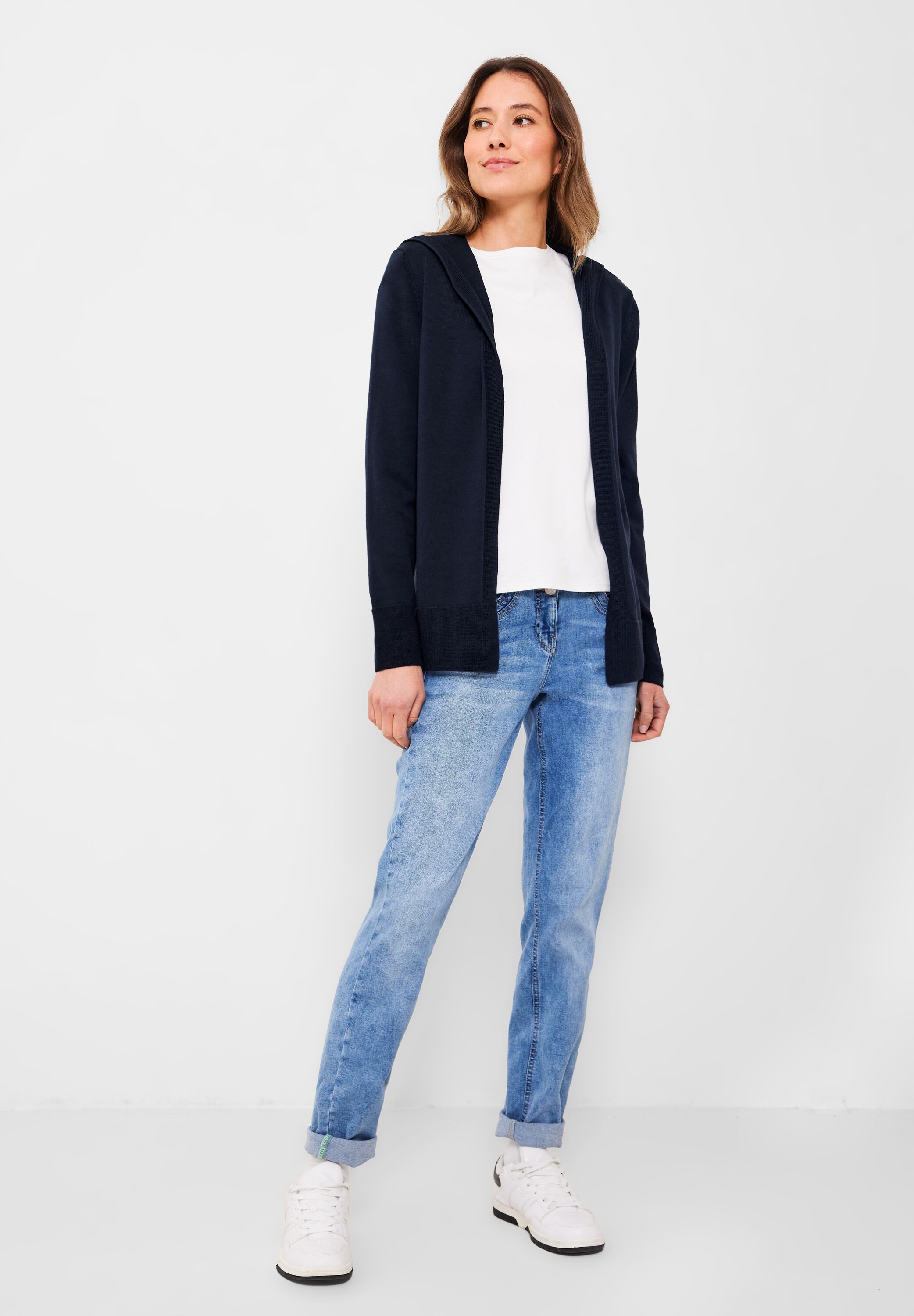 Cardigan mit Strukturmix