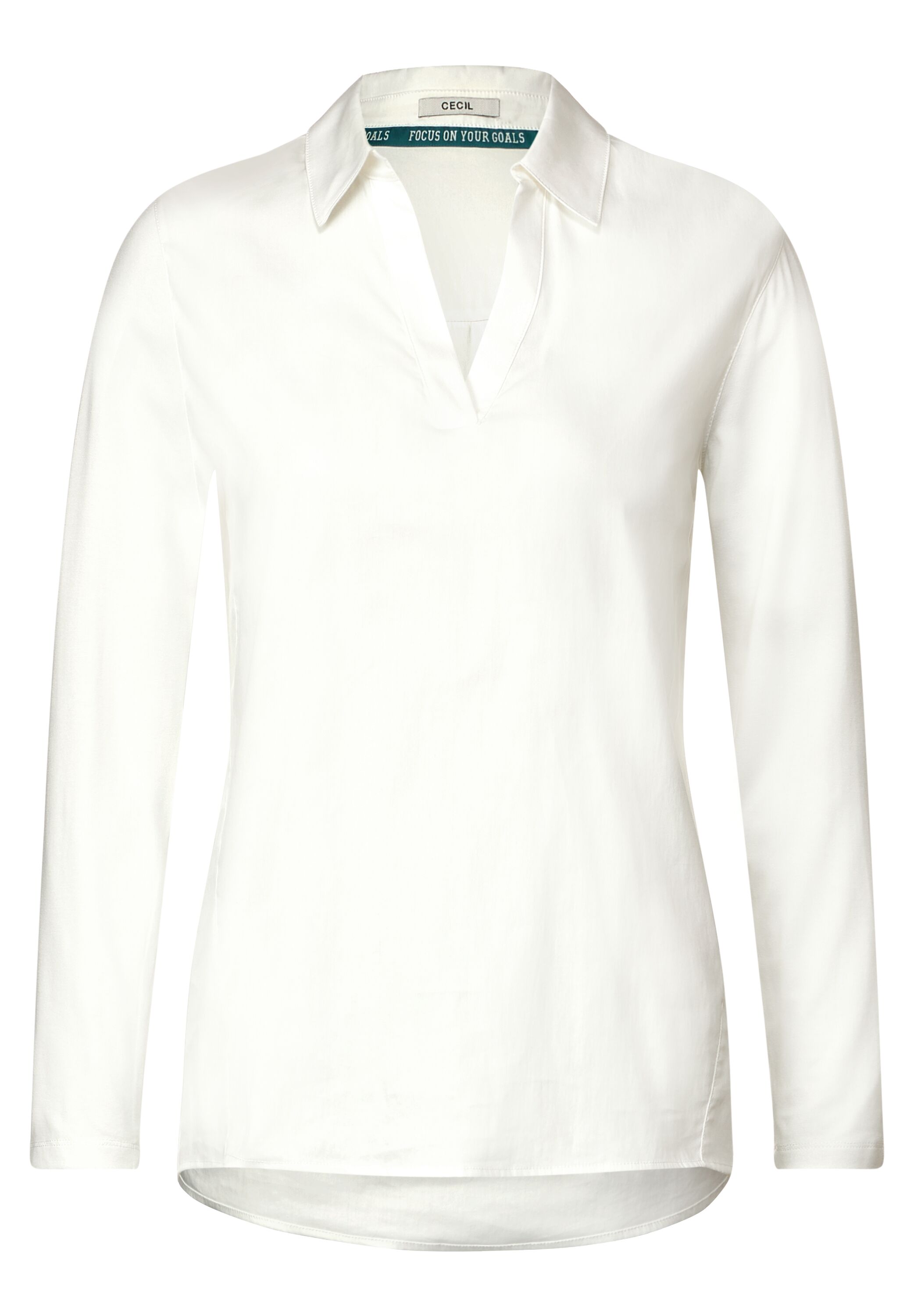 Splitneckbluse mit Kragen