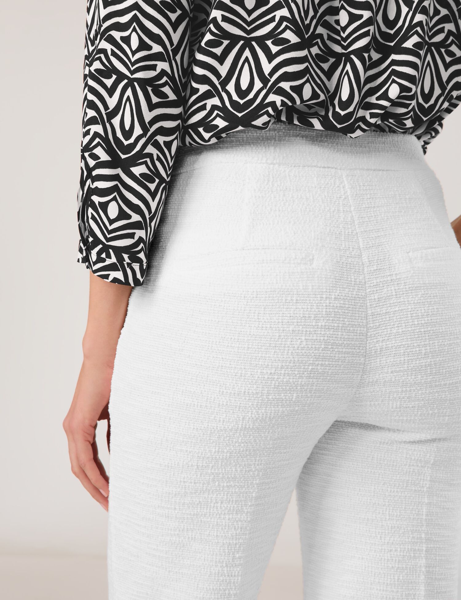 7/8 Schlupfhose mit Bouclé-Optik