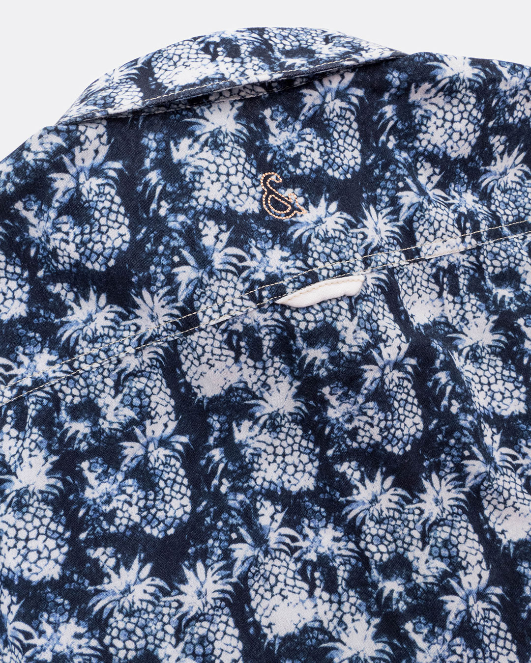 Shirt, Blue Pineapples Print
