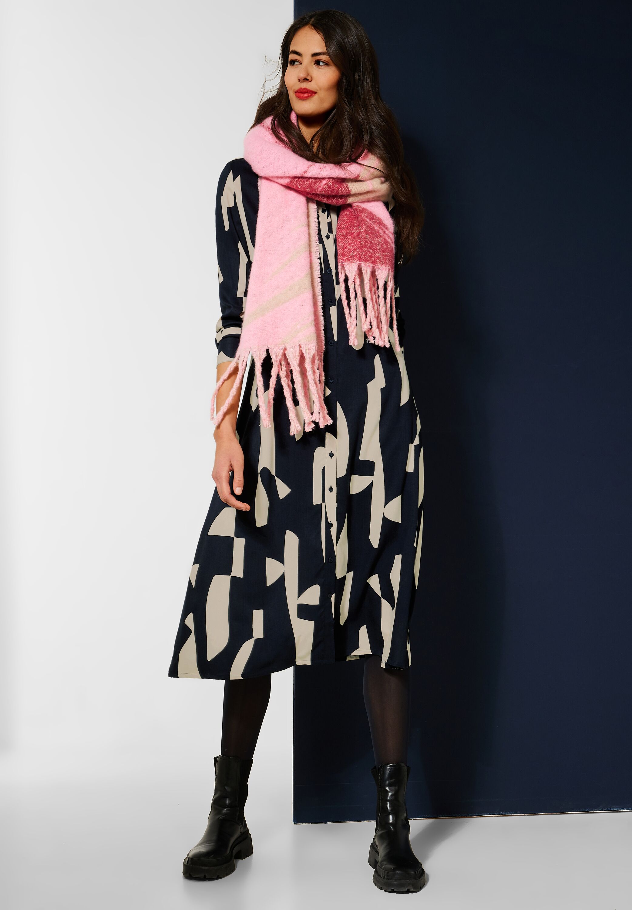 Midi Kleid mit Print