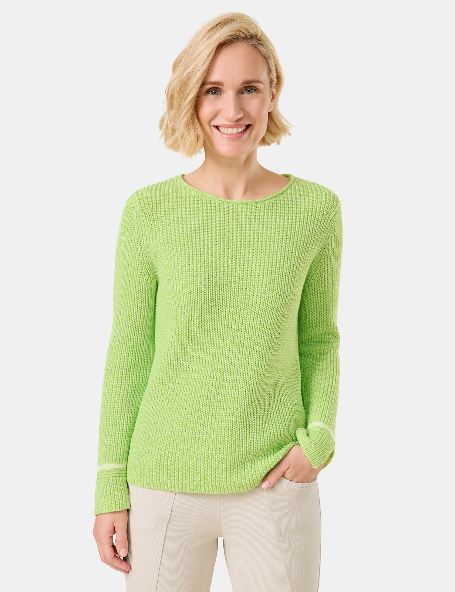 Pullover in Mouline-Optik