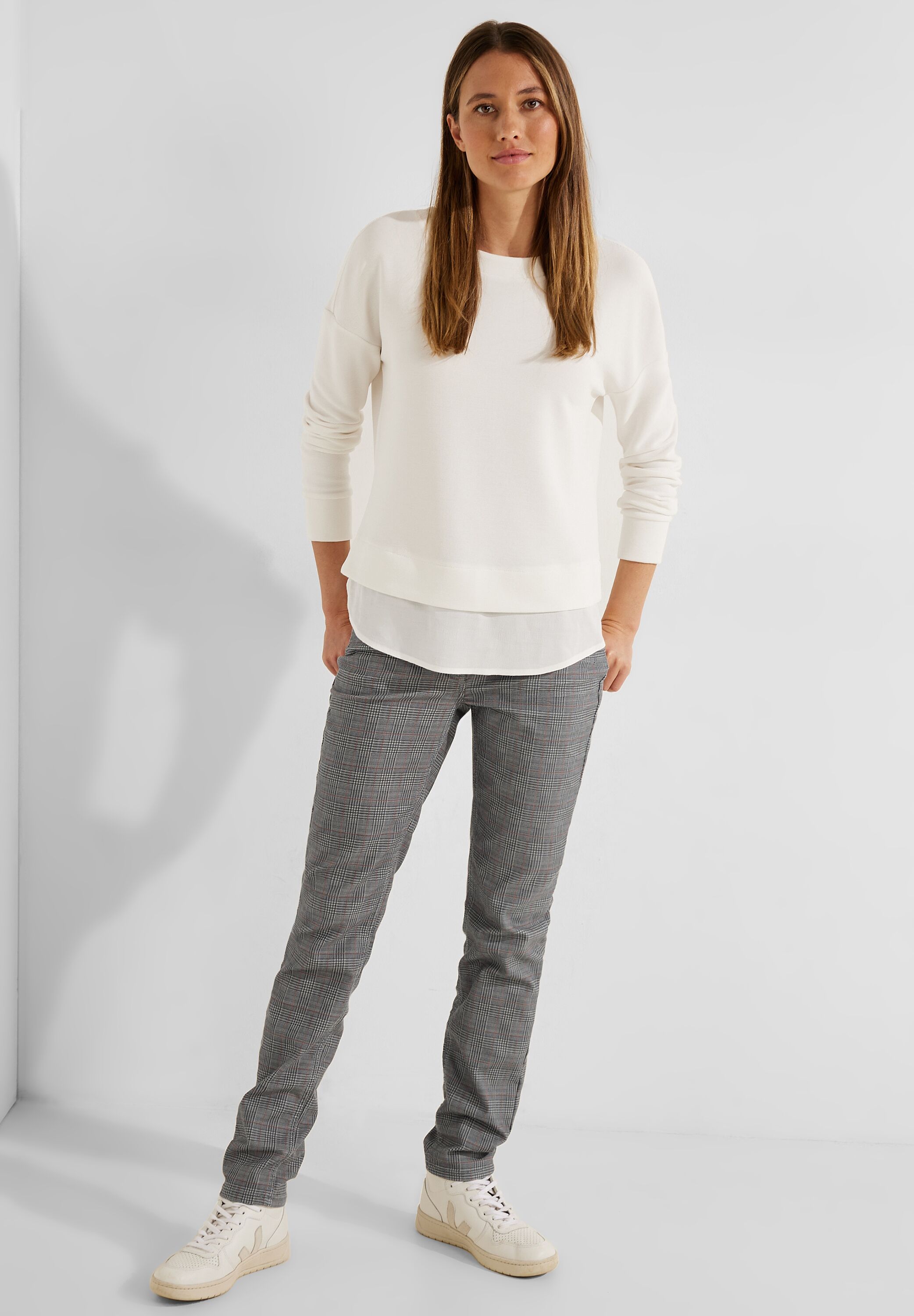 Karierte Casual Fit Hose
