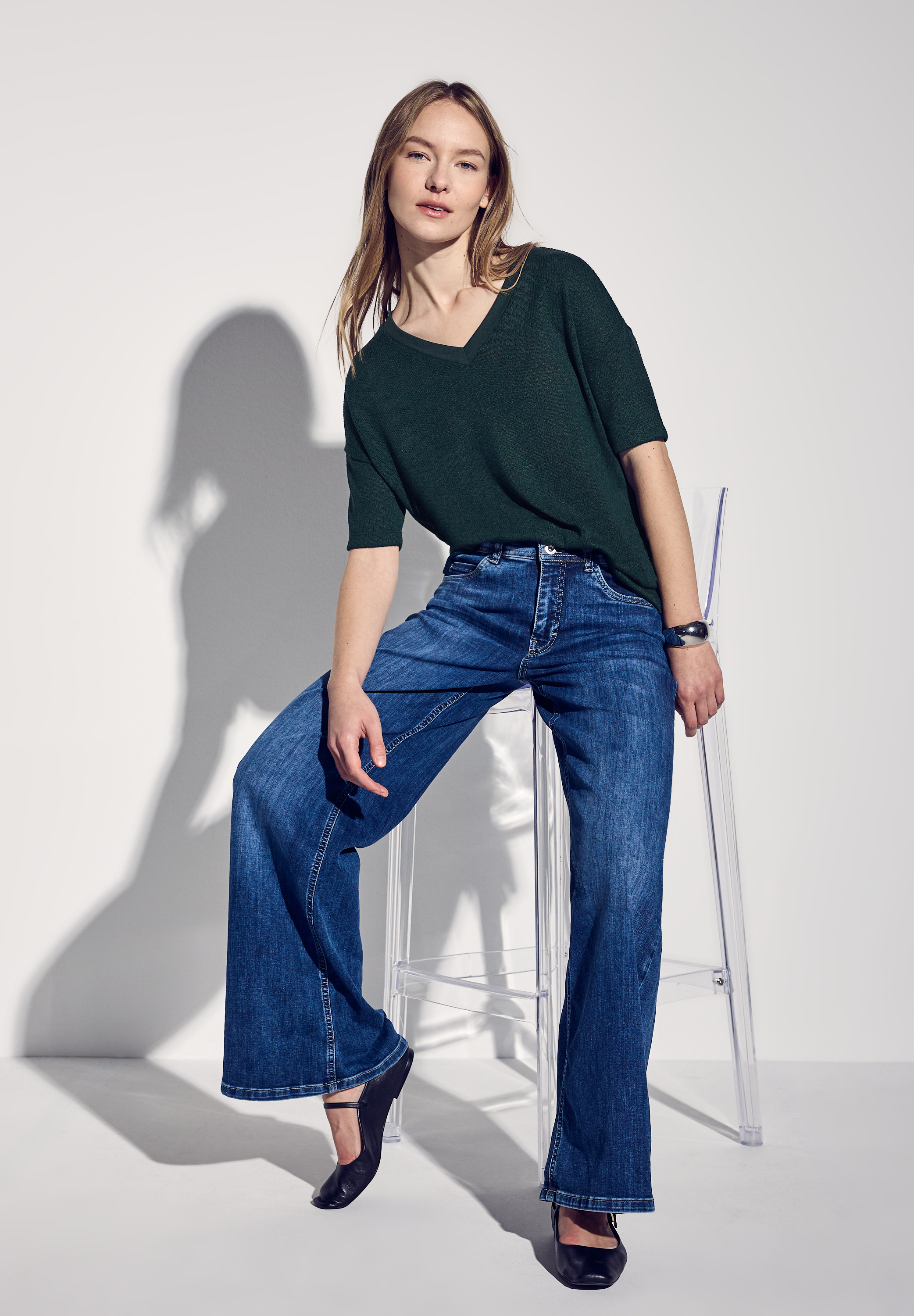 Strick-Look T-Shirt