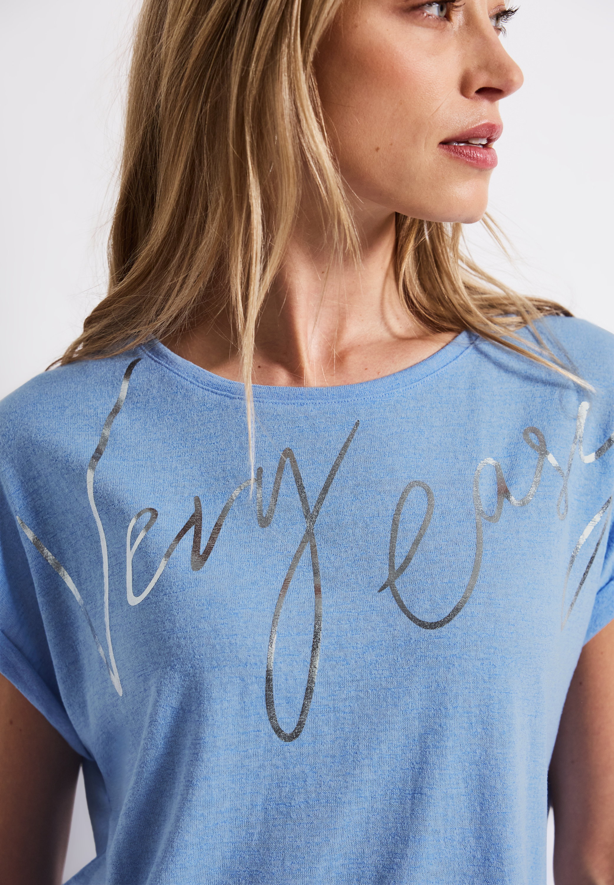 T-Shirt mit Folien Wording
