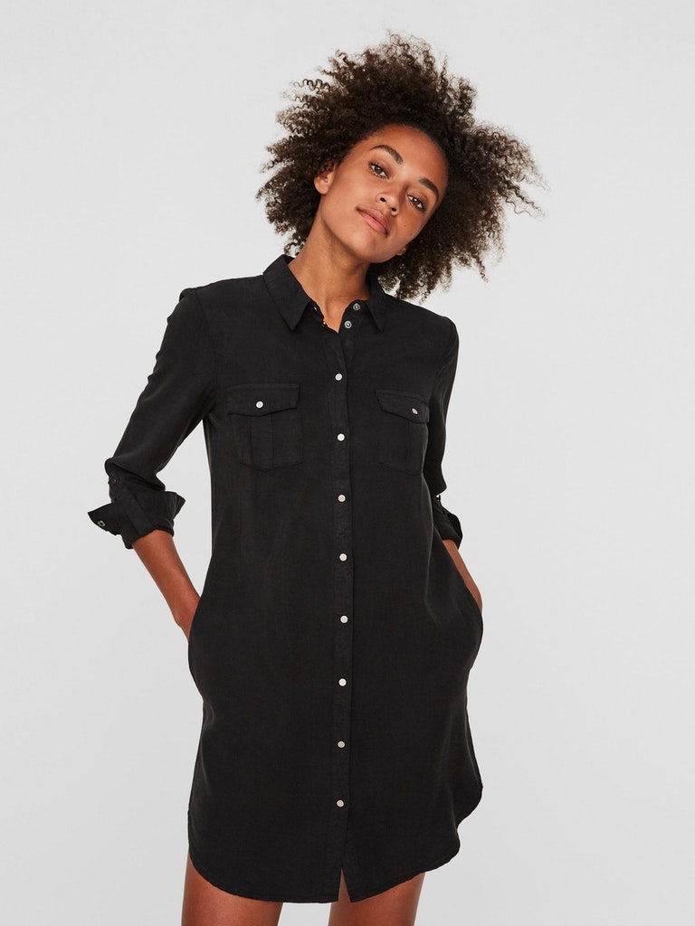 VMSILLA LS SHORT DRESS BLCK GA NOOS