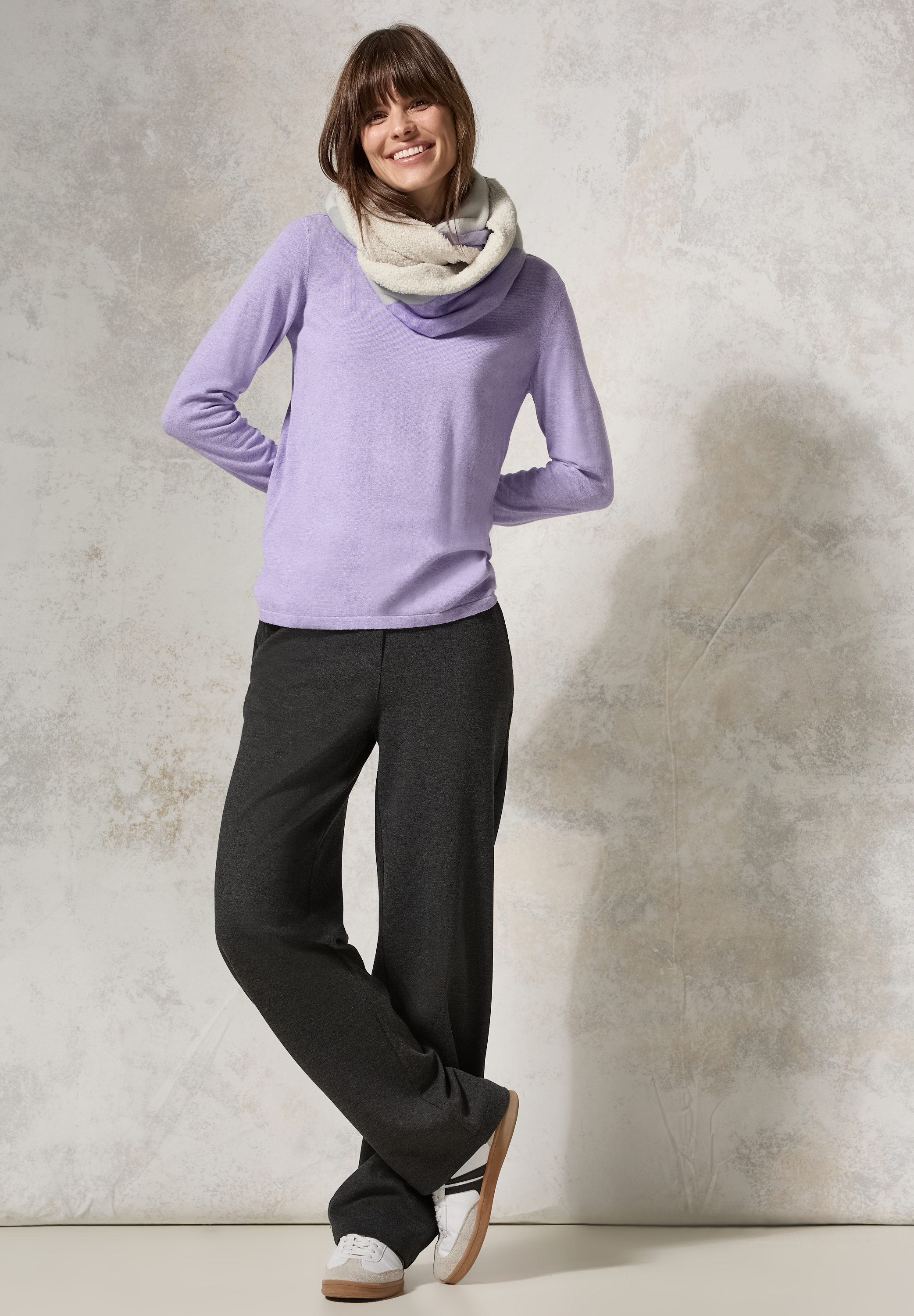 Loop-Schal mit Teddy-Details