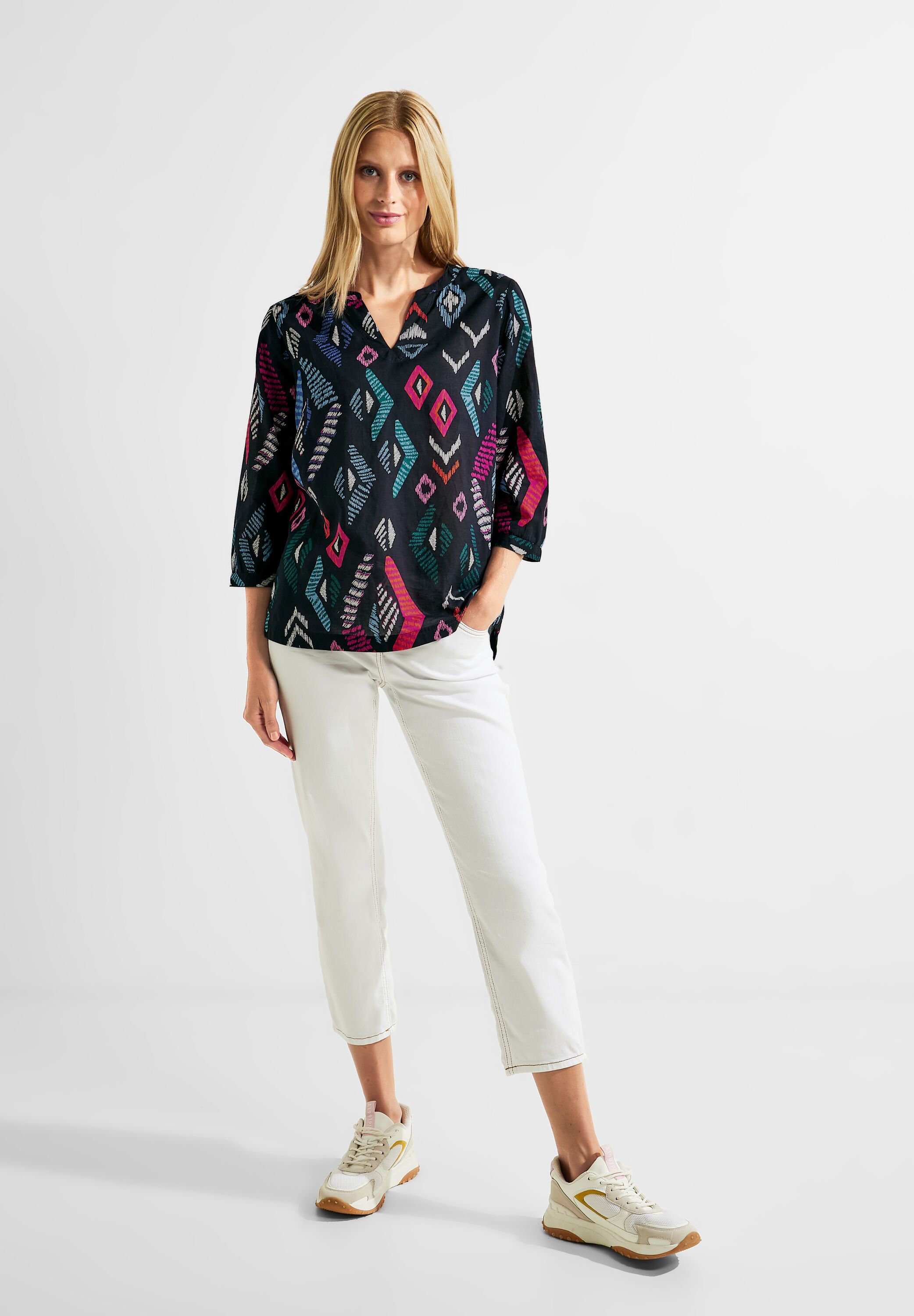 Printbluse in Baumwolle
