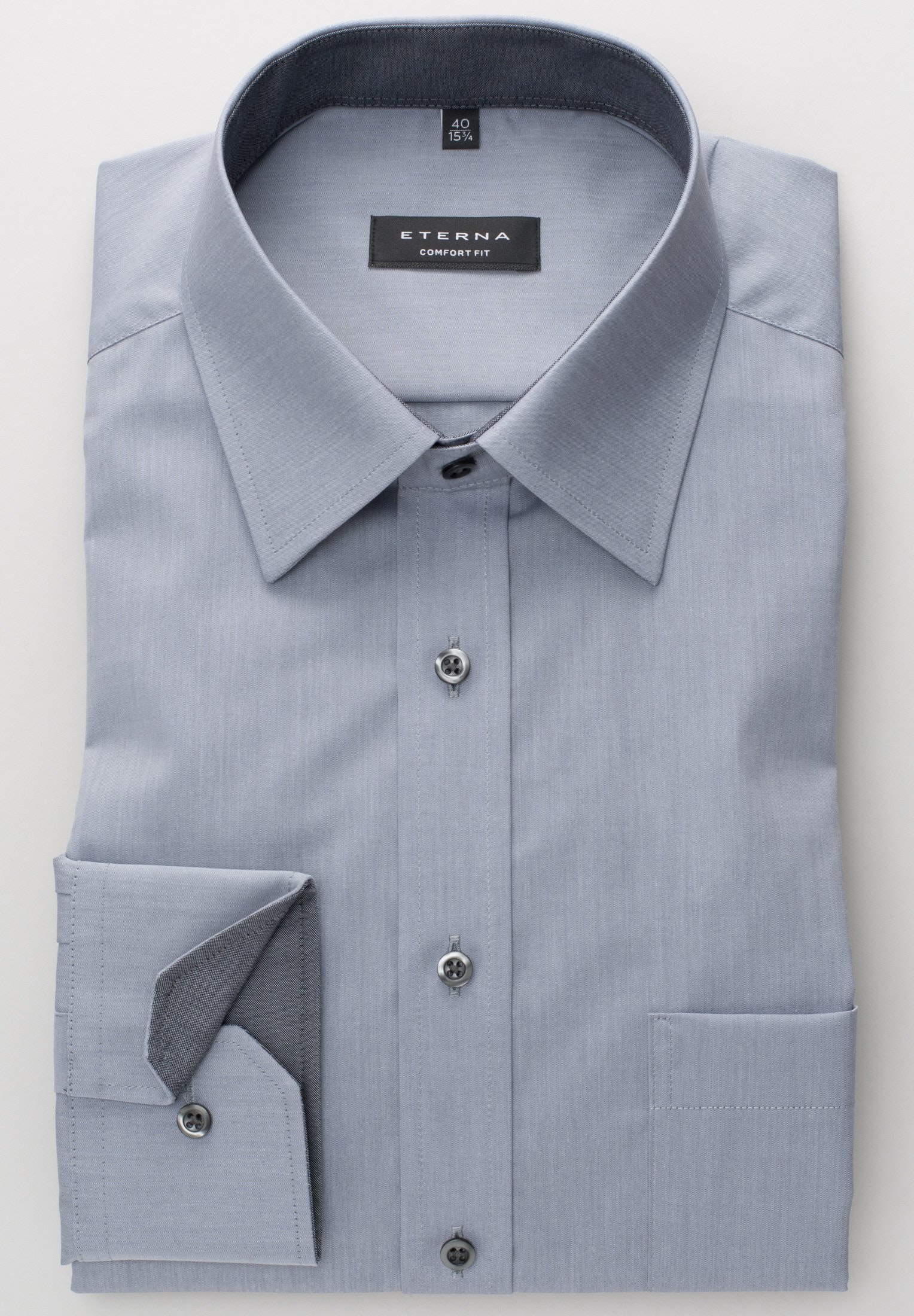 ETERNA LANGARM HEMD COMFORT FIT CHAMBRAY ETERNA LANGARM HEMD COMFORT FIT CHAMBRAY