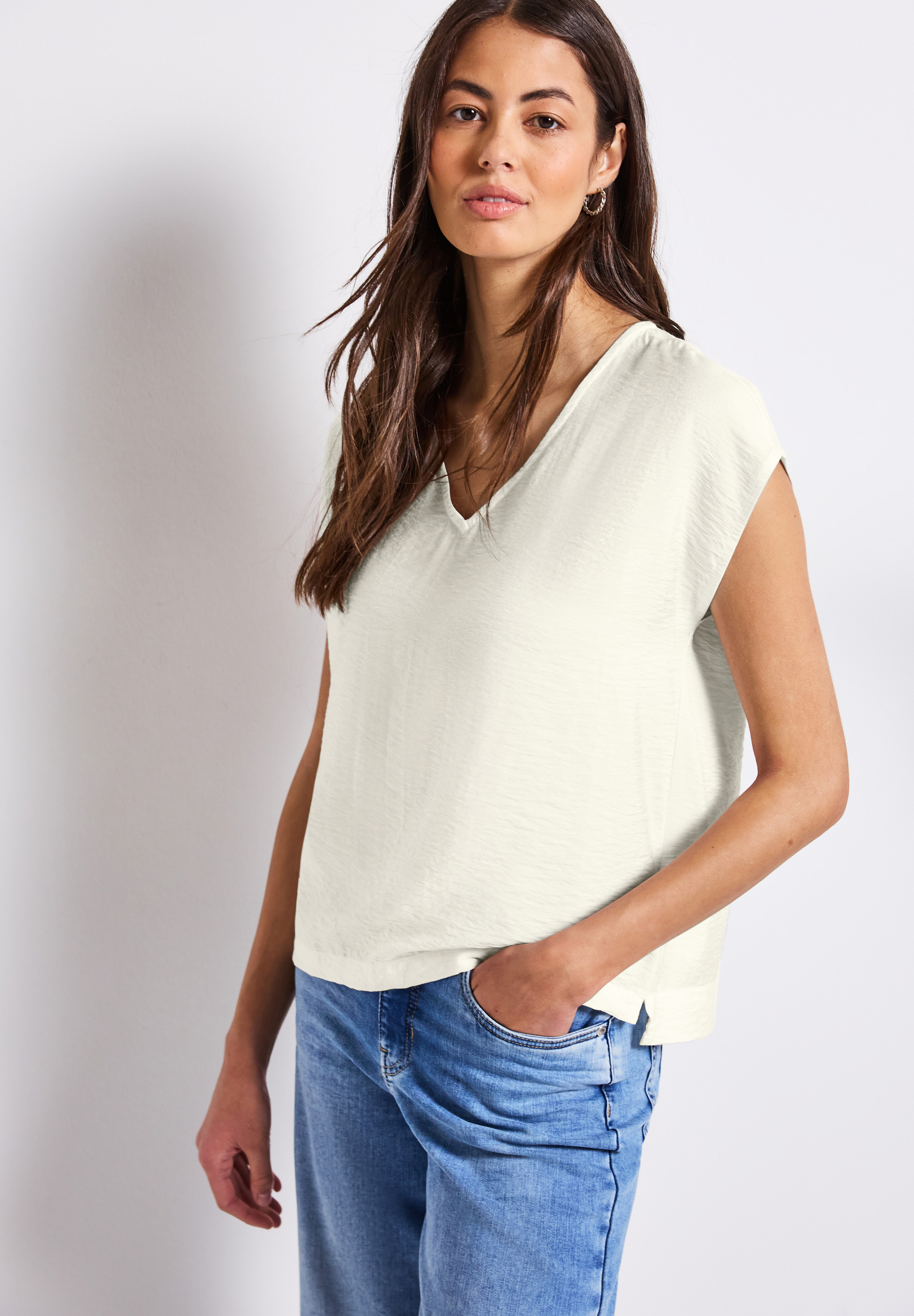 V-Neck Blusenshirt