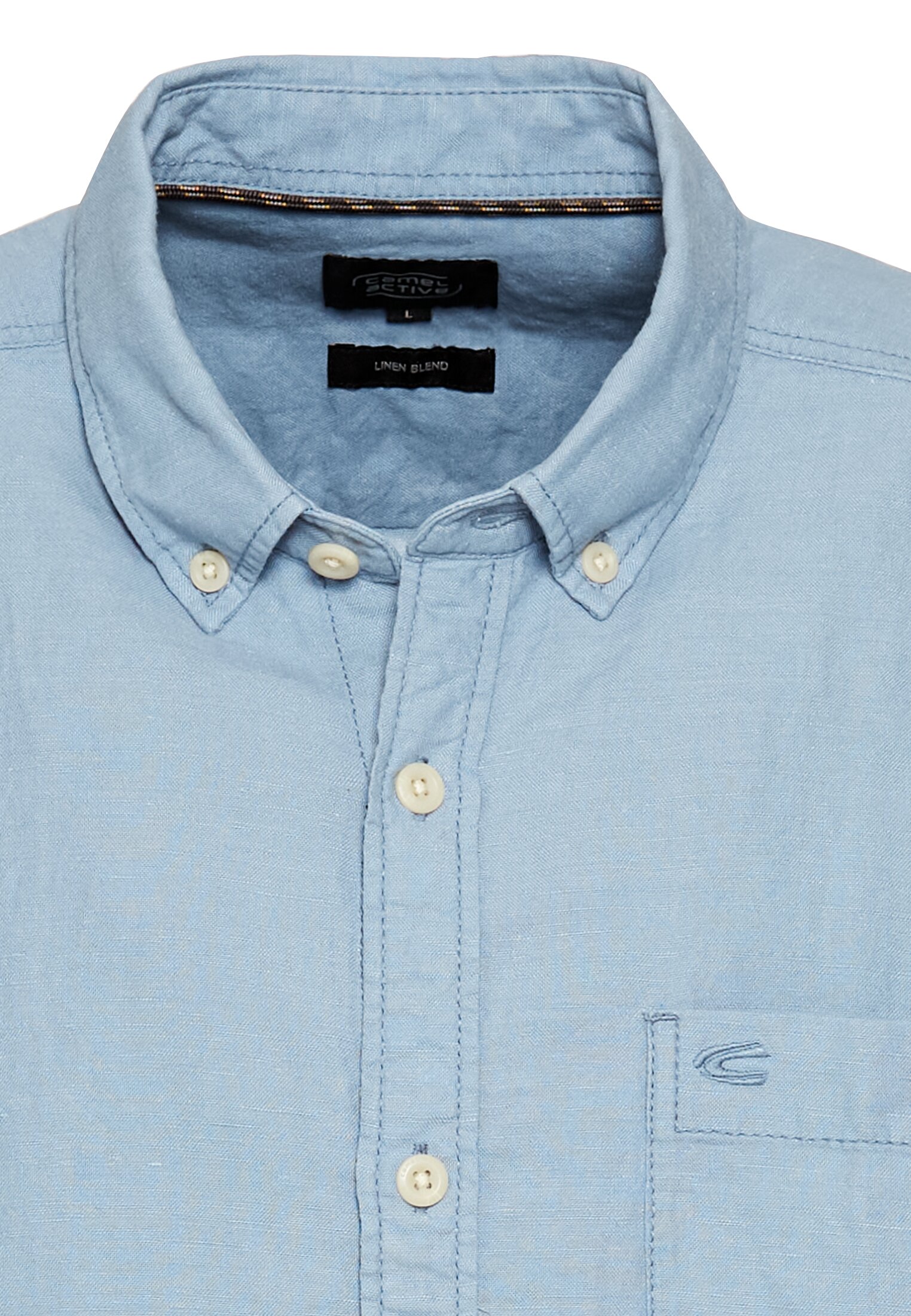 Kurzarmhemd aus einem Baumwoll-Leinenmix