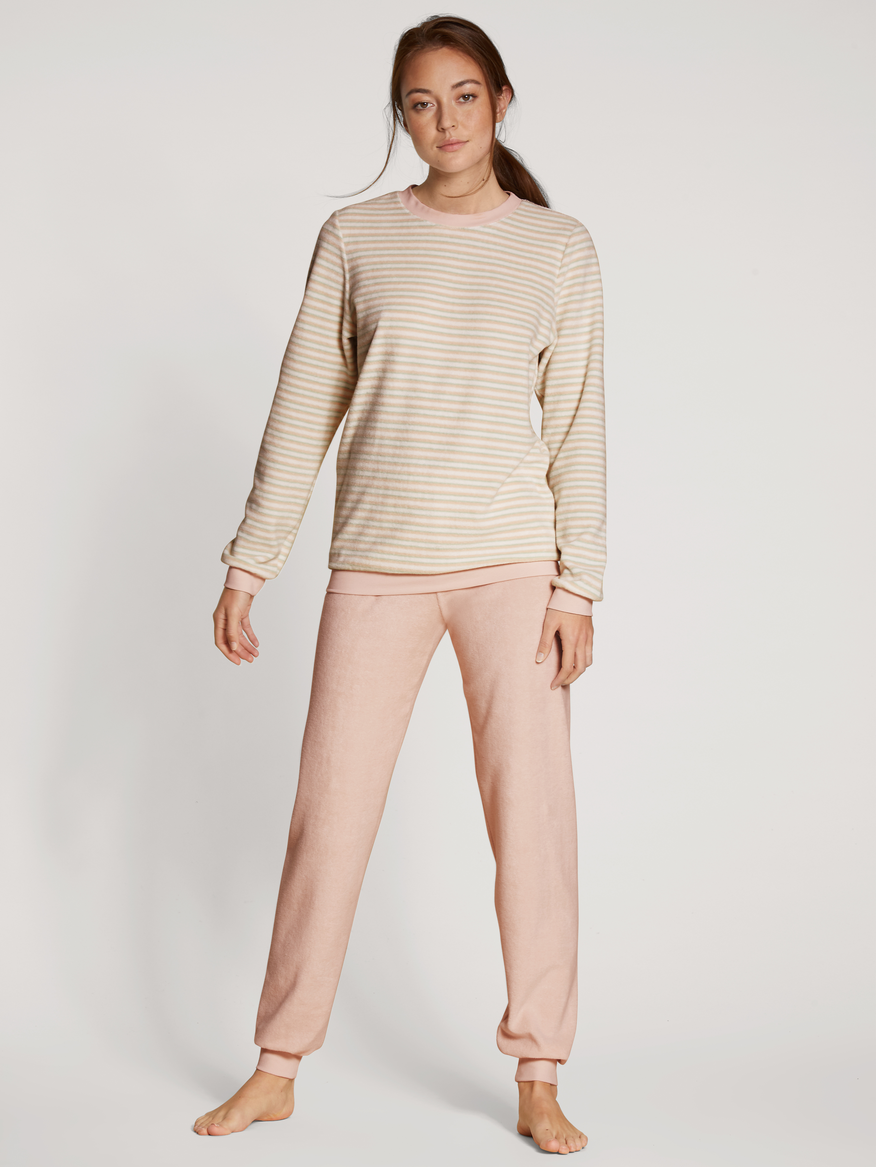 DAMEN Pyjama mit Bündchen