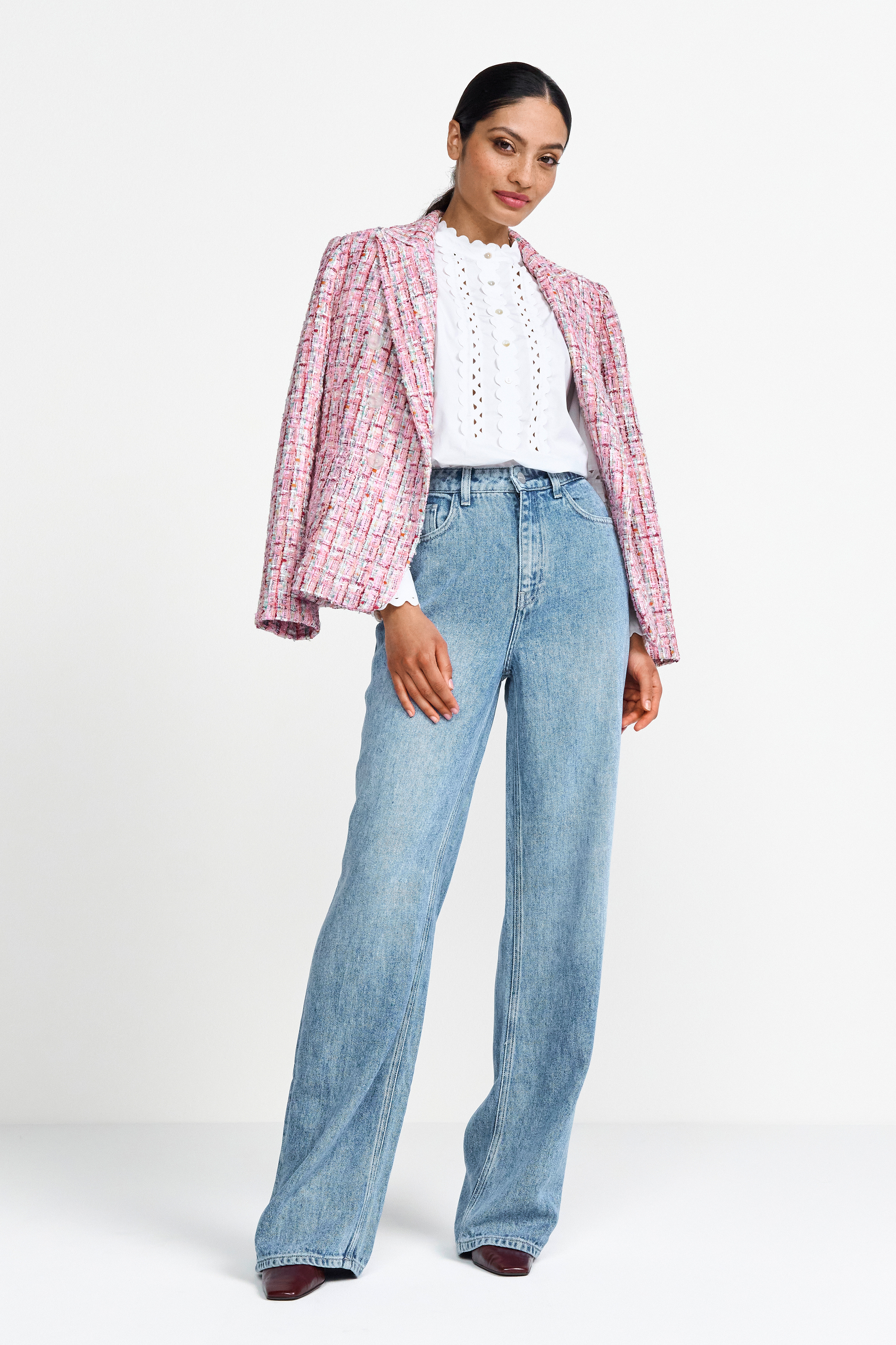 Wide Leg Blue Lyocell Denim