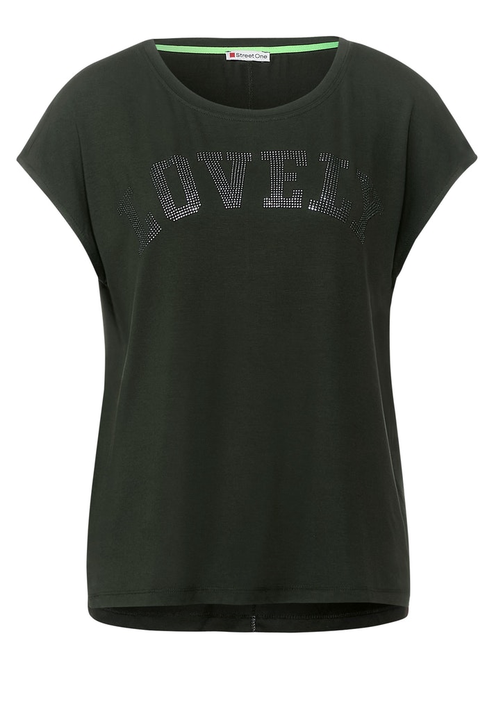 T-Shirt mit Steinchendetails