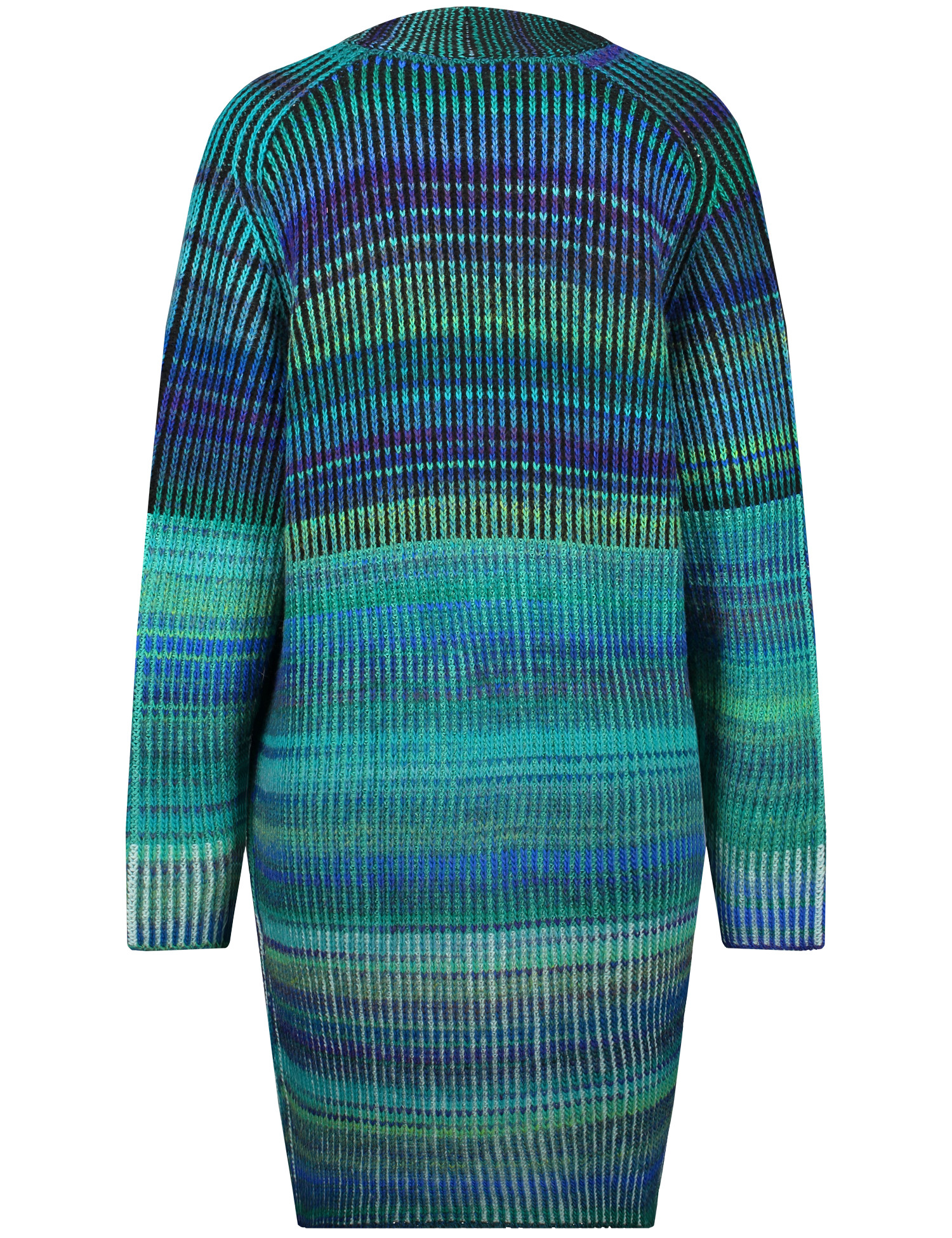 Langer Cardigan mit Rippstrick
