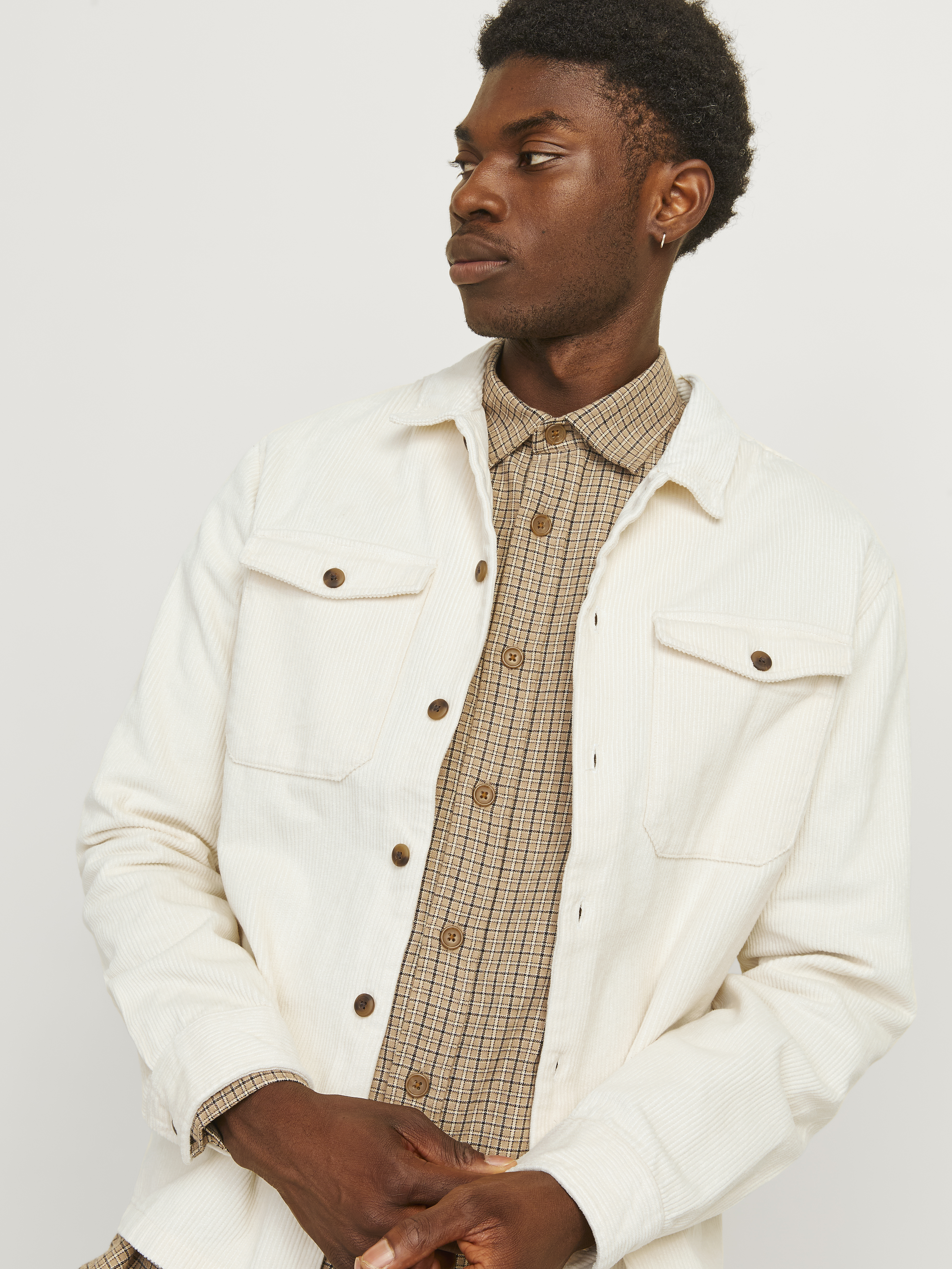 JJEEDDIE CORDUROY OVERSHIRT LS SN