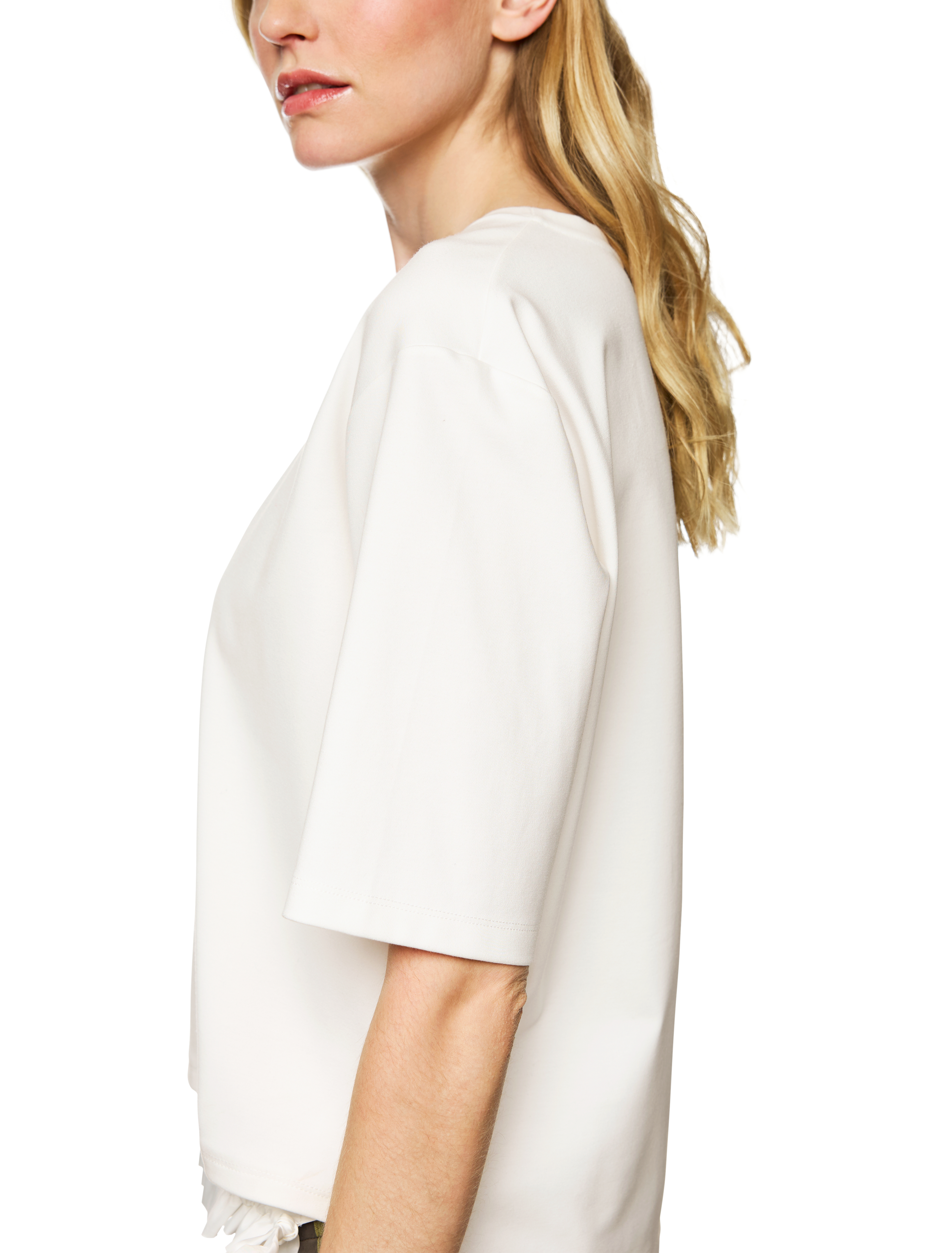 Kastiges T-Shirt mit Kordelzug