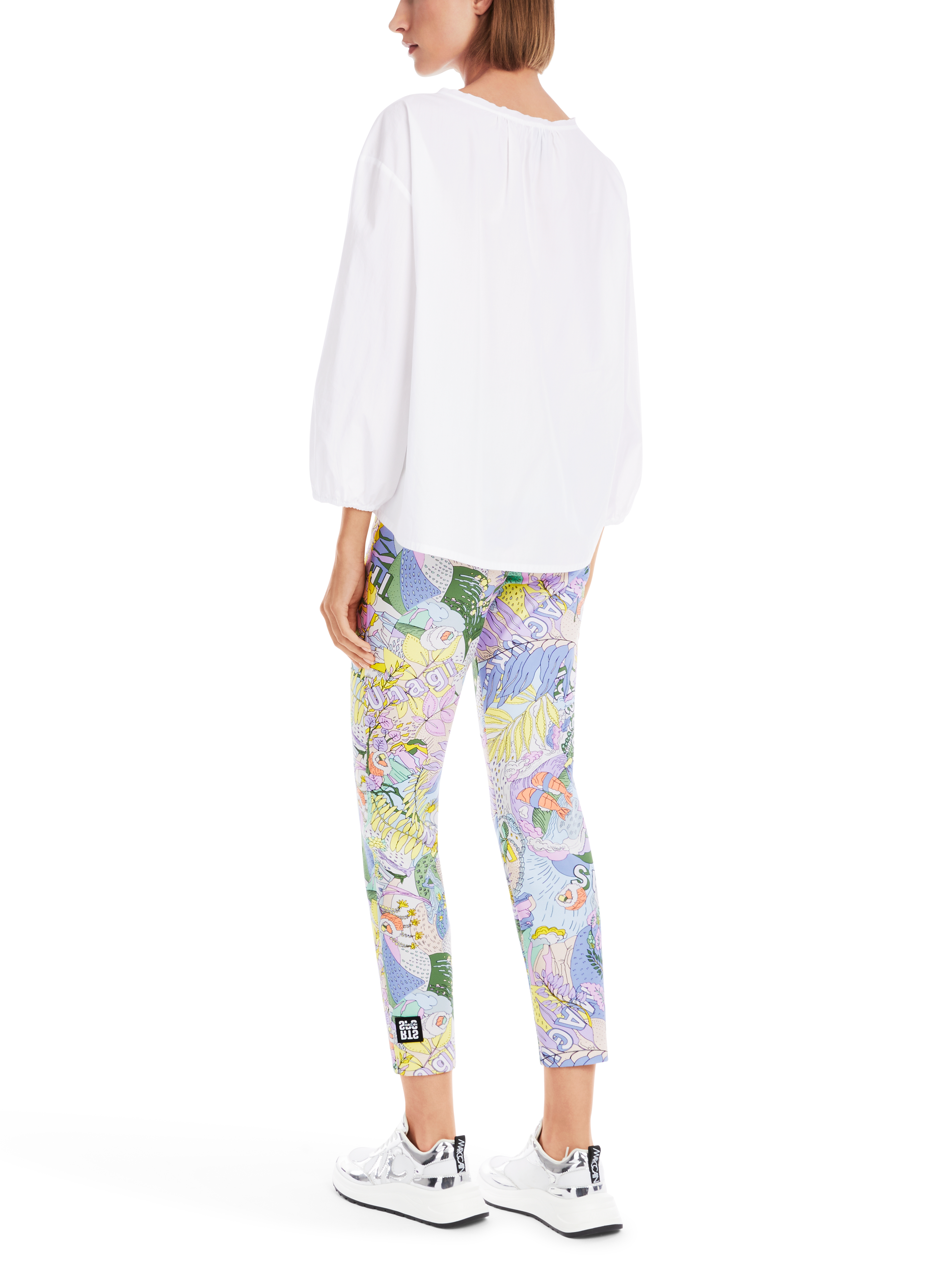 Lässige Baumwollbluse "Rethink Together"