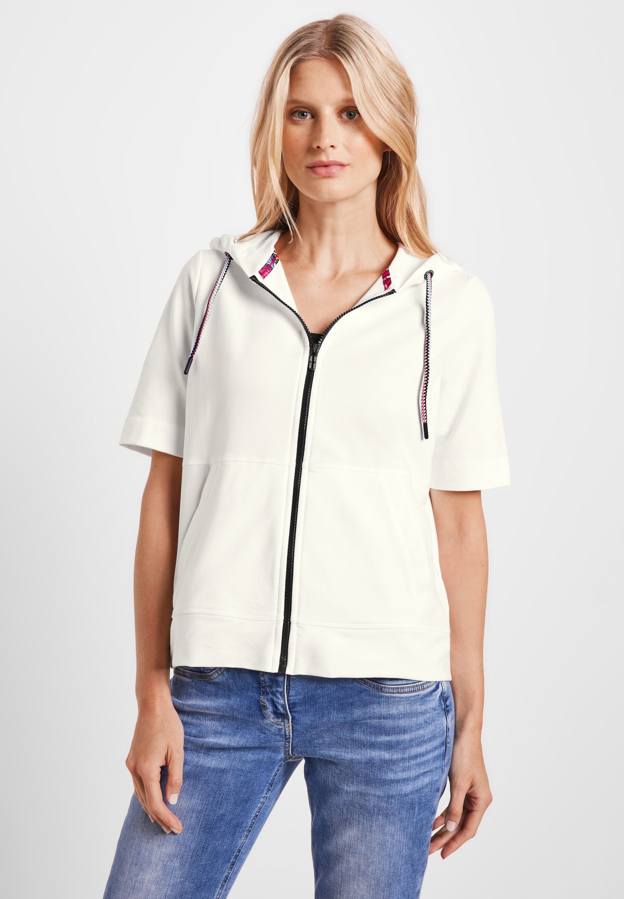 Kurzarm Sweatjacke