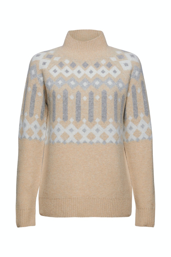 Mit Wolle: Pullover mit Jacquard-Muster