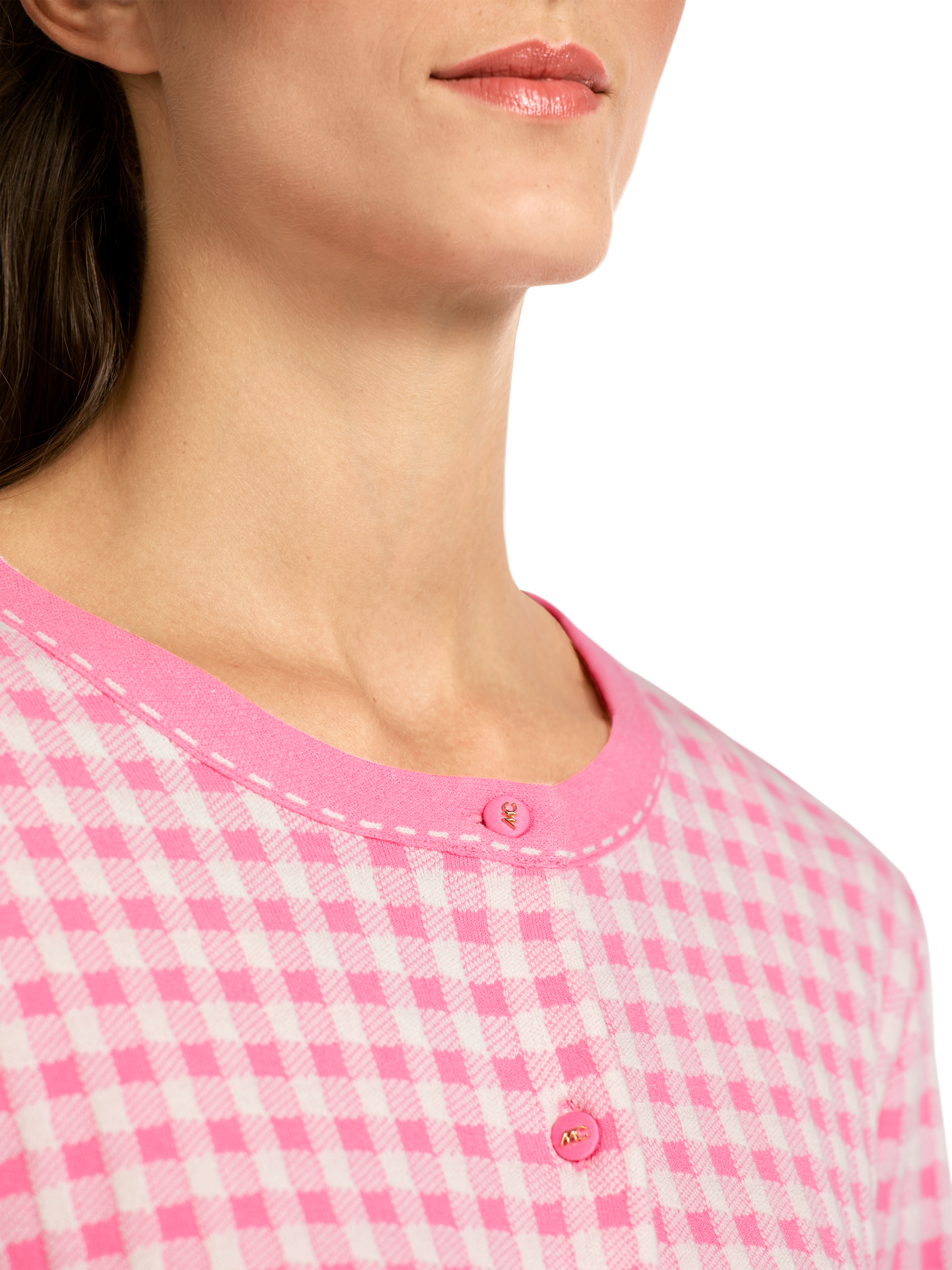 Cardigan mit Karos Knitted in Germany