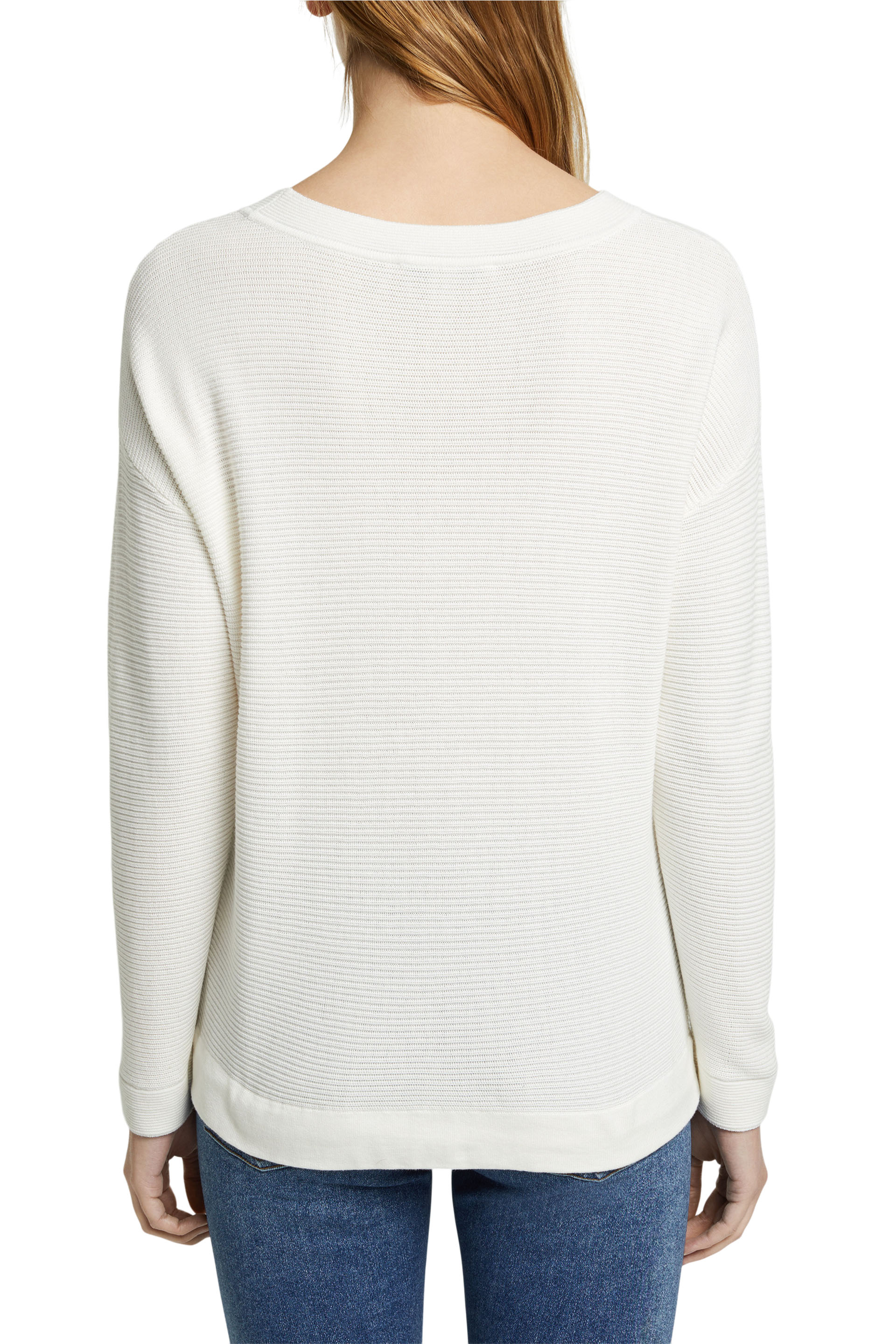 Struktur-Pullover mit Organic Cotton