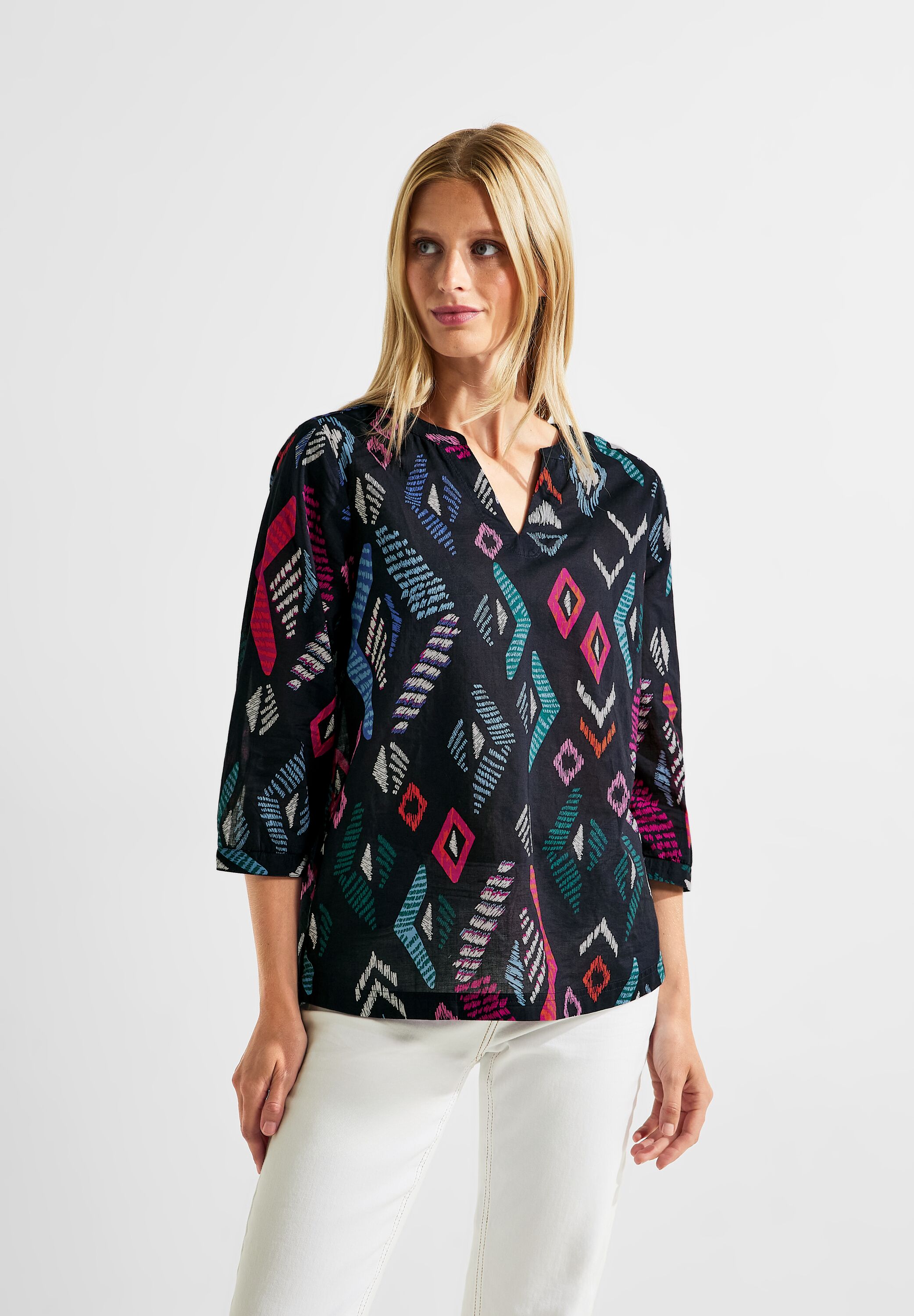 Printbluse in Baumwolle