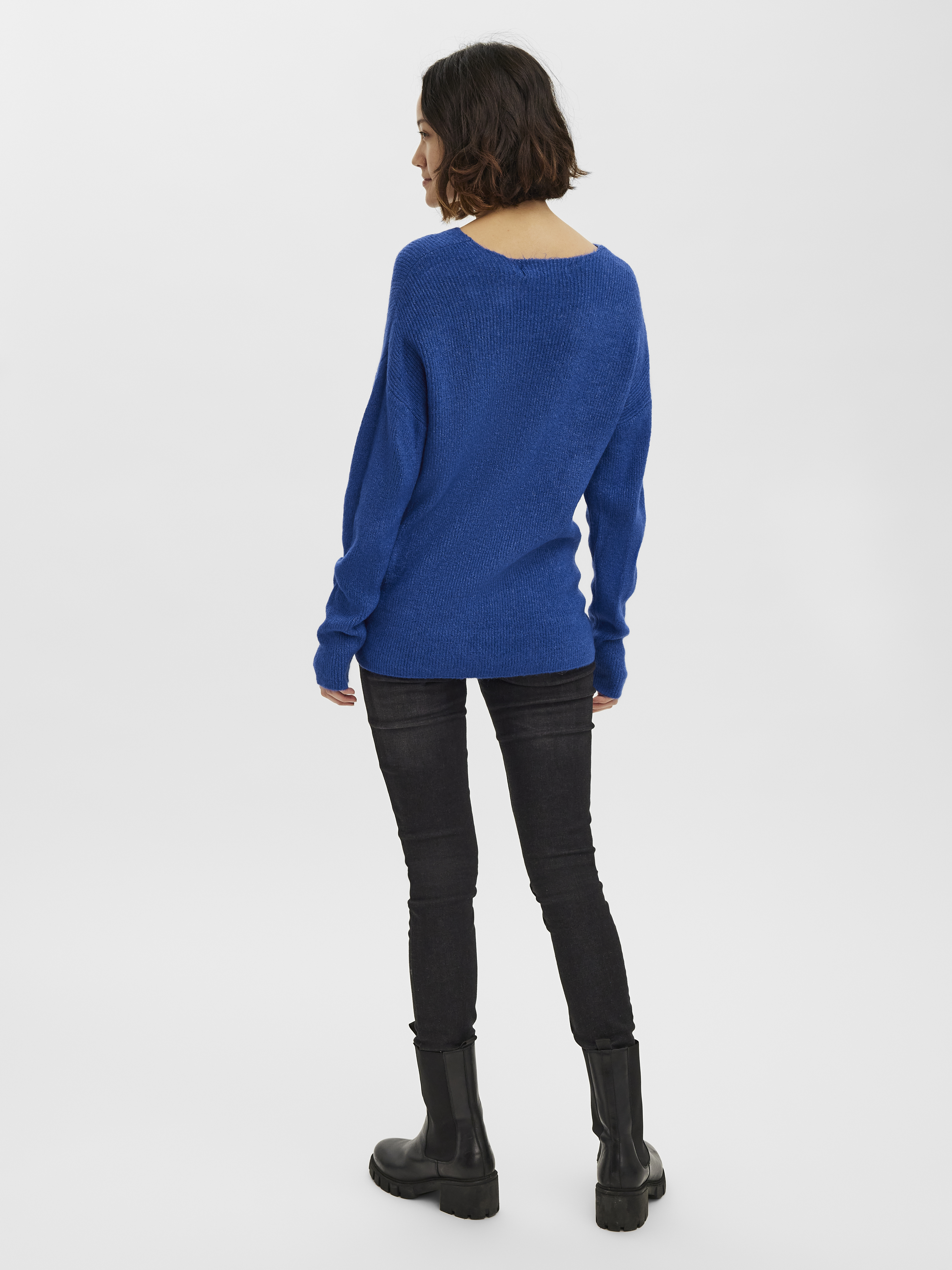 VMCREWLEFILE LS V-NECK BLOUSE NOOS