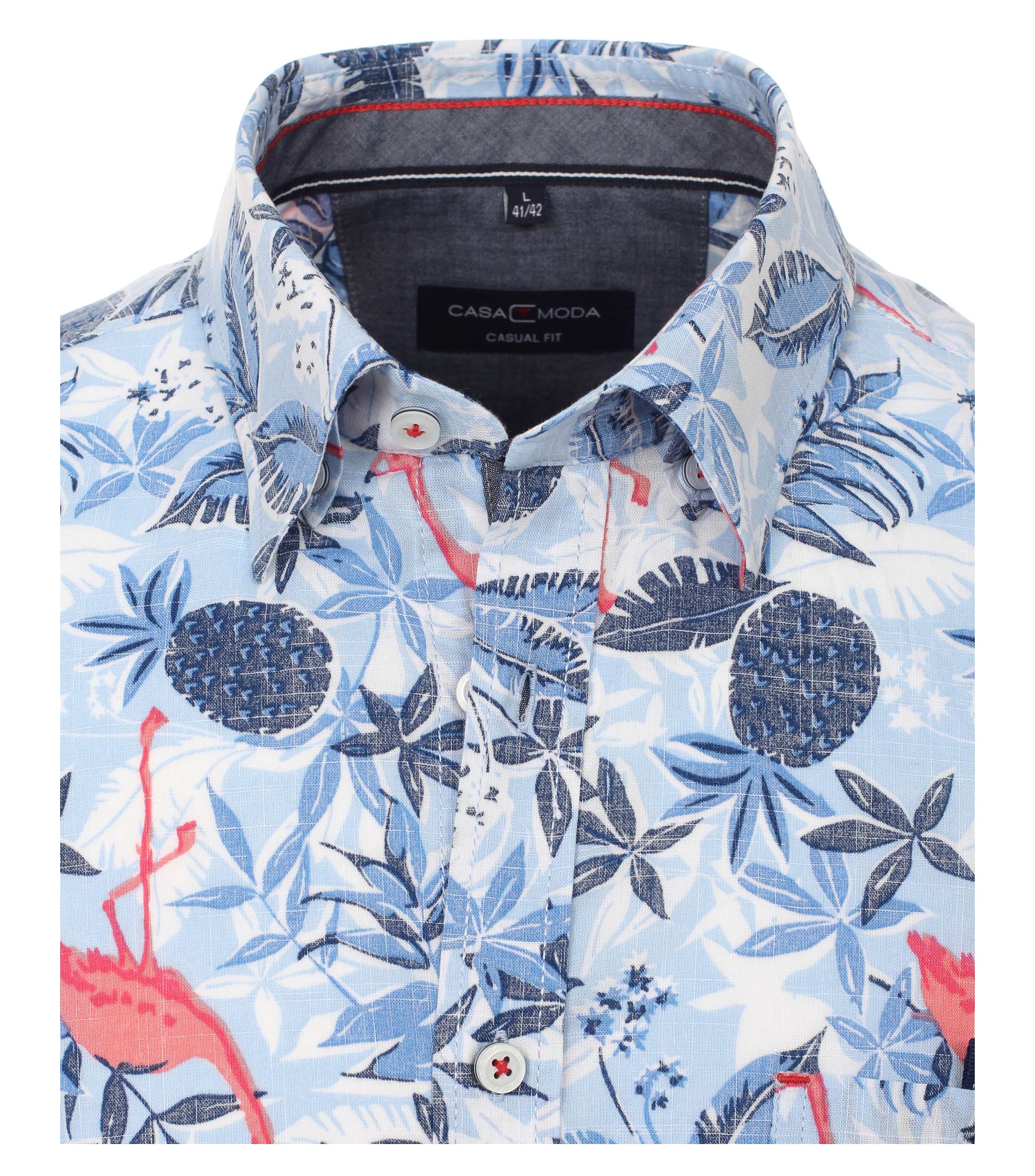 Slub Hemd Halbarm Print