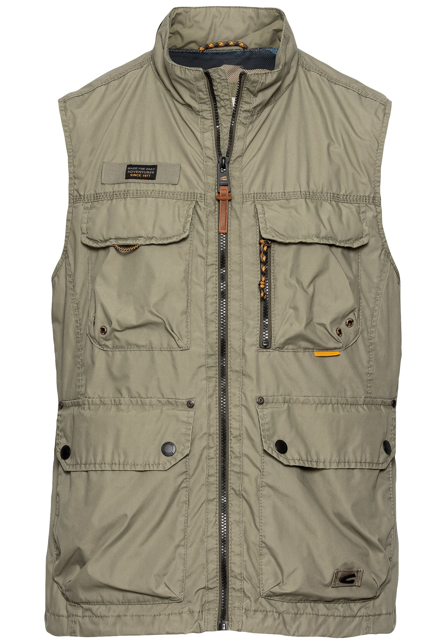 Multipocket Weste mit Stehkragen