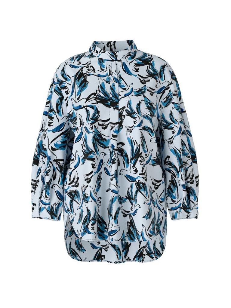 Weite Bluse mit Bird-Print