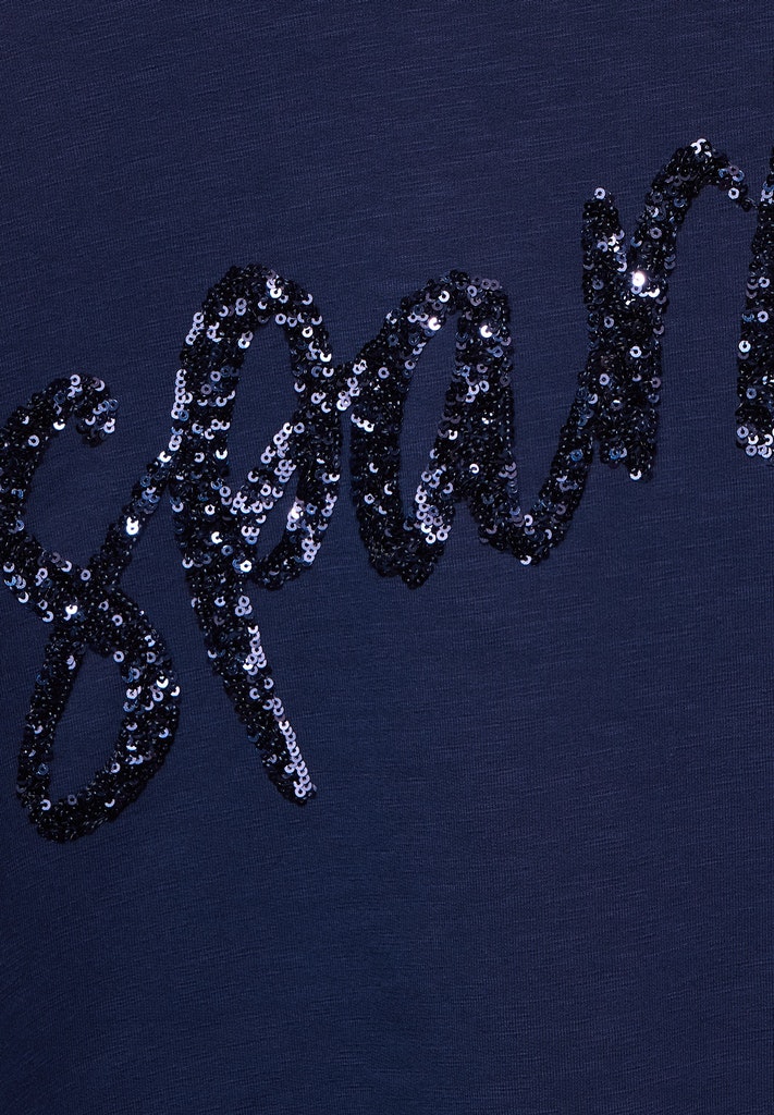 Shirt mit glänzendem Wording