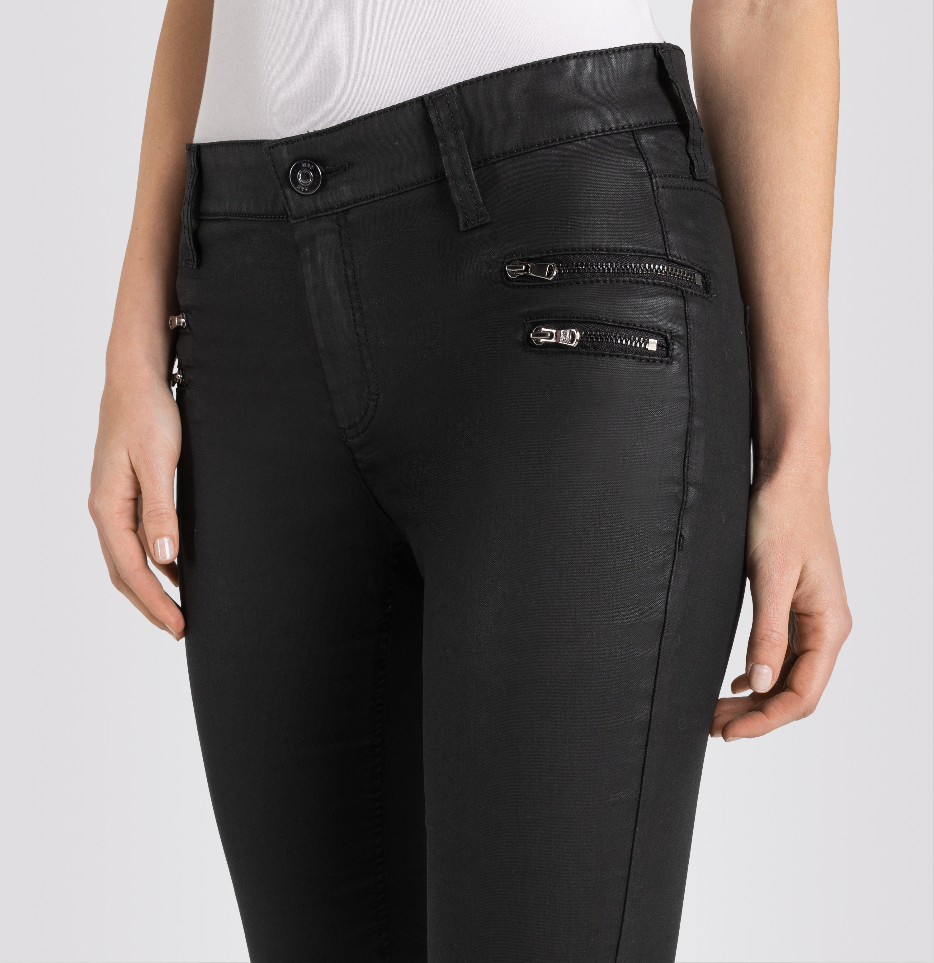MAC JEANS - SKINNY, Coated cotton tencel