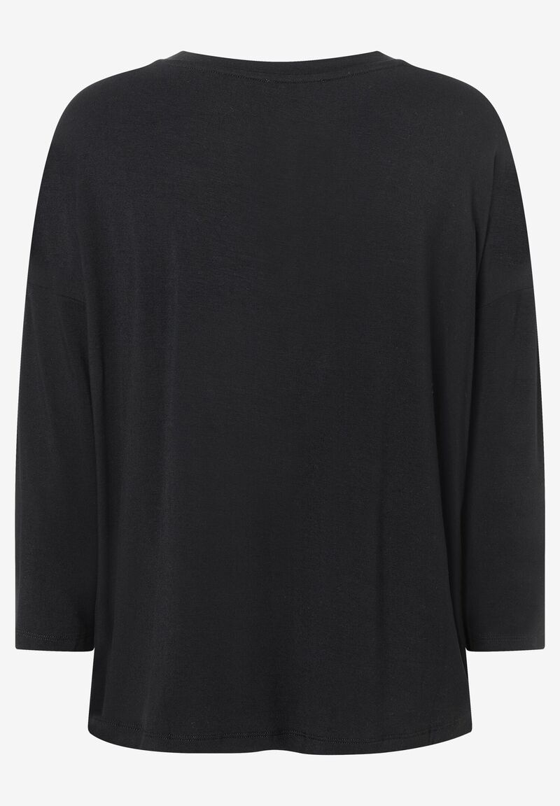 weites V-Neck Shirt  schwarz  Frühjahrs-Kollektion