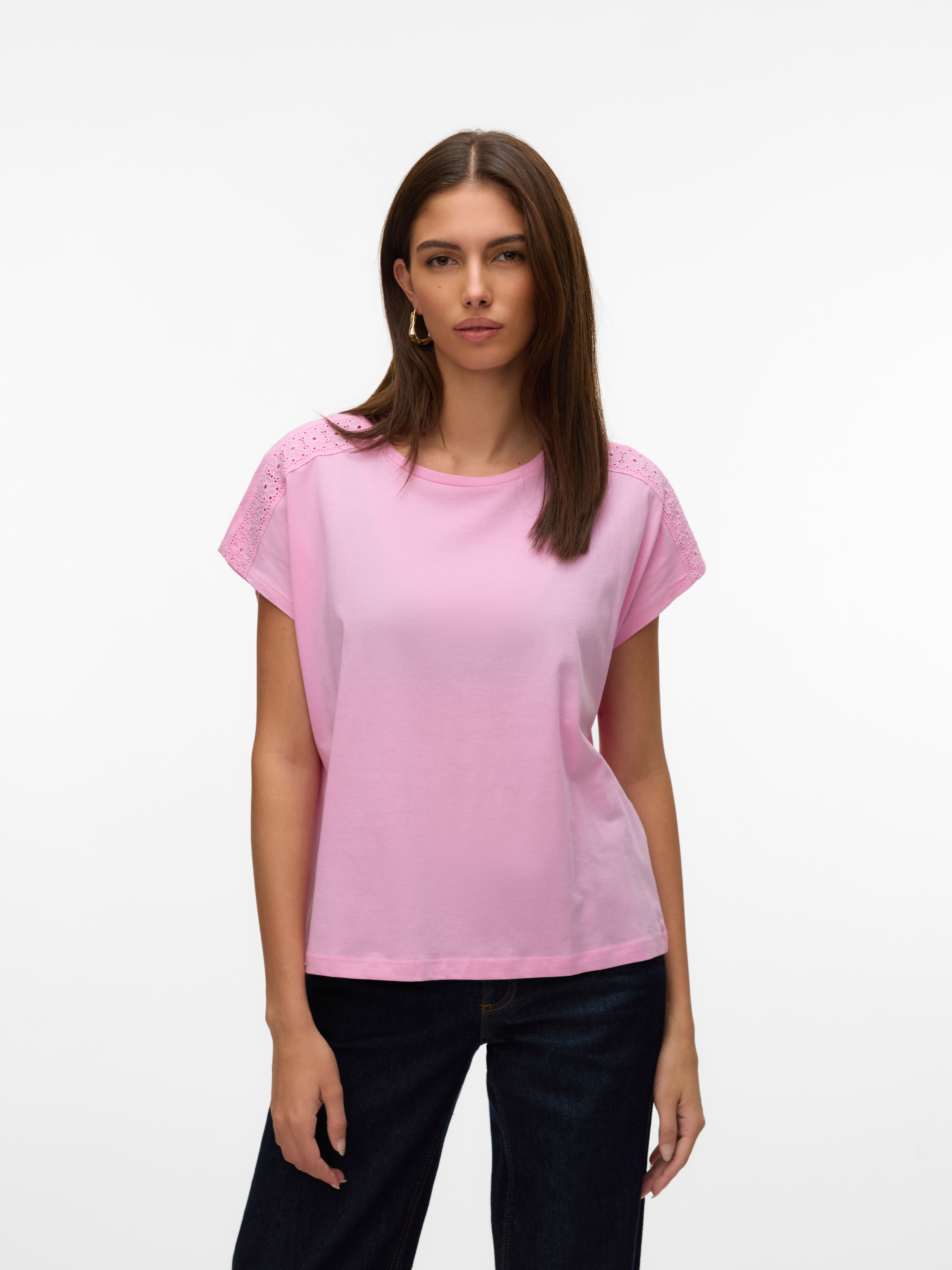 VMEMMY SS LACE TAPE TOP JRS NOOS
