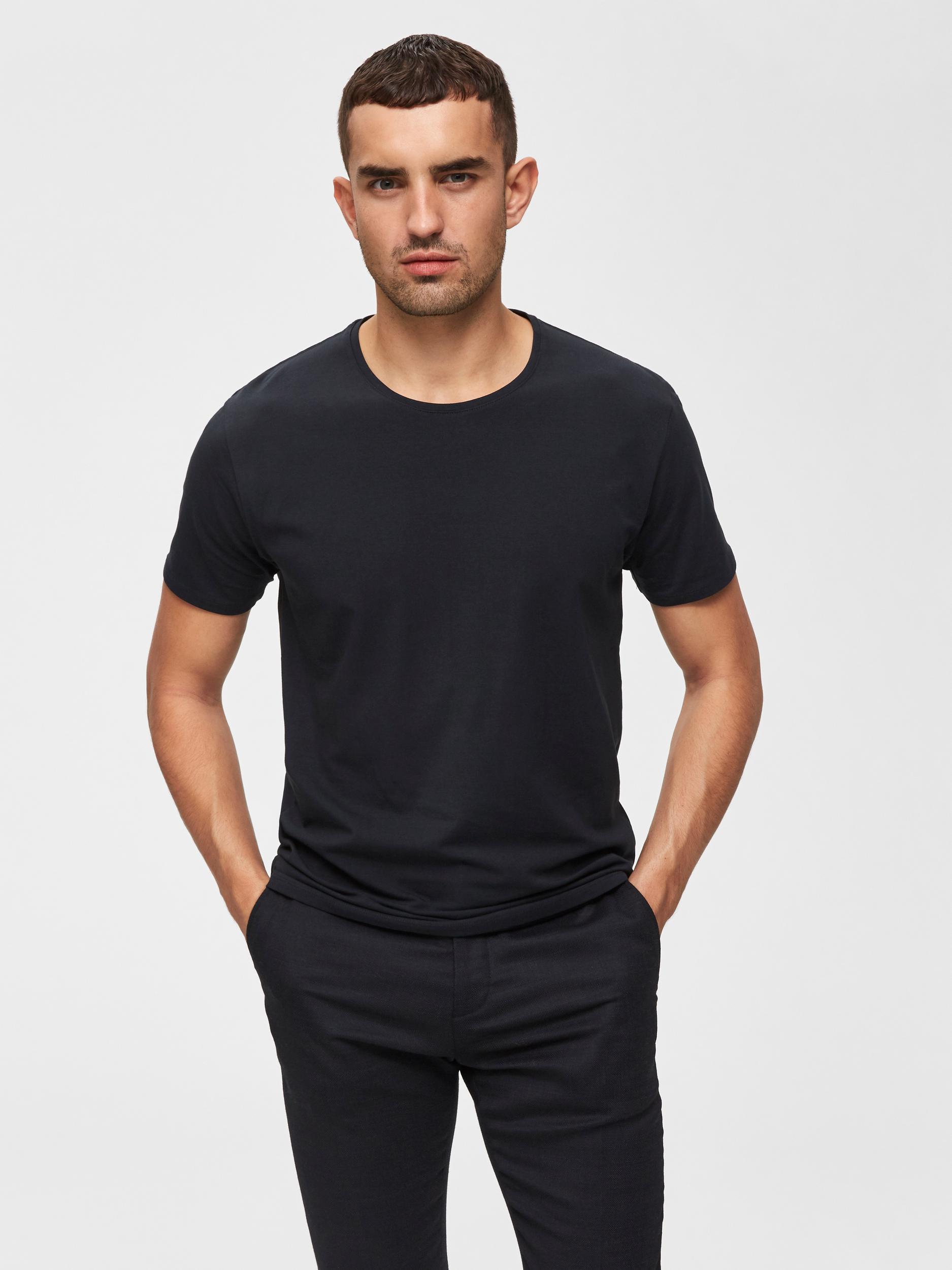 SLHNEWPIMA SS O-NECK TEE B NOOS