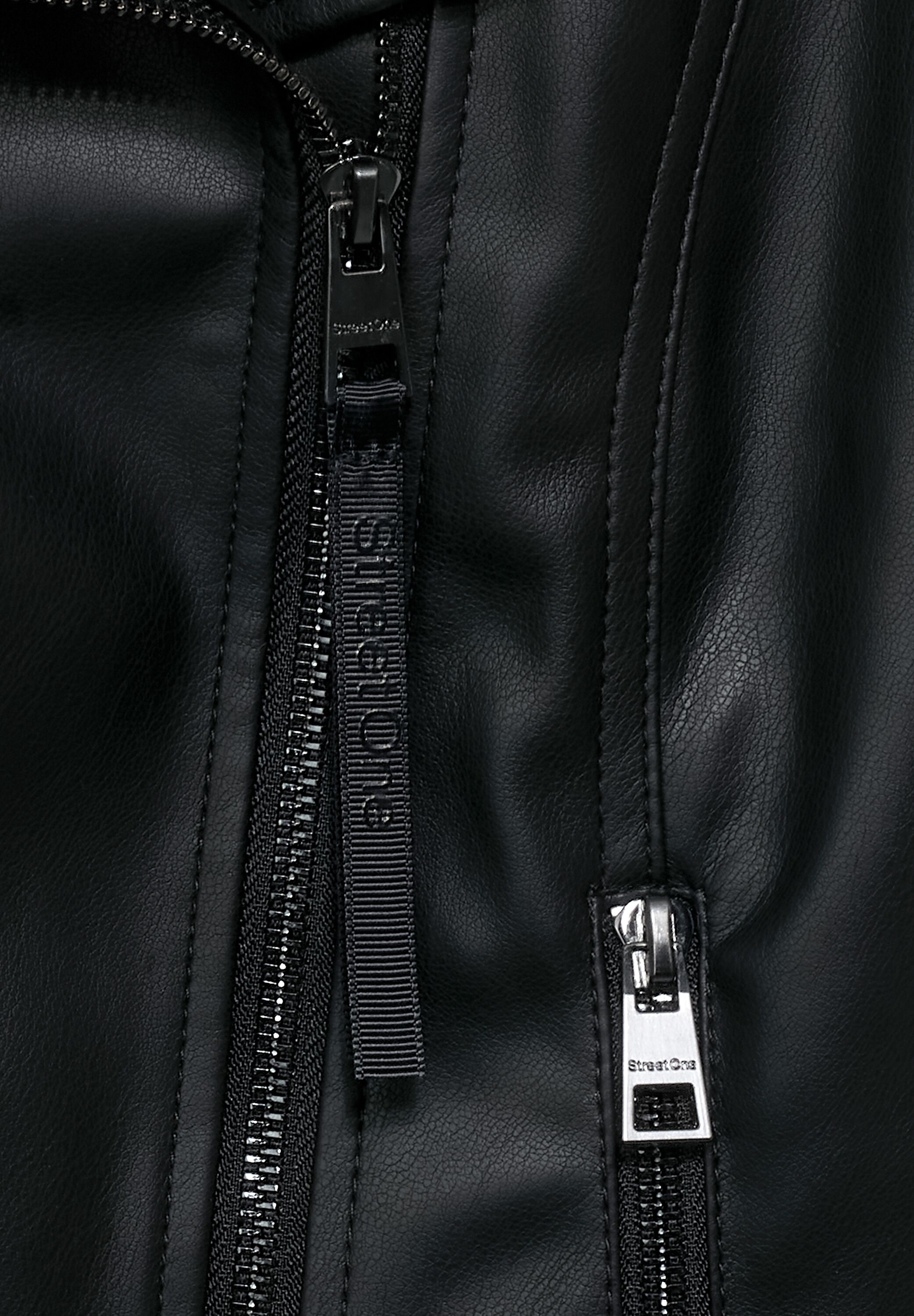 Fake-Lederjacke aus PU