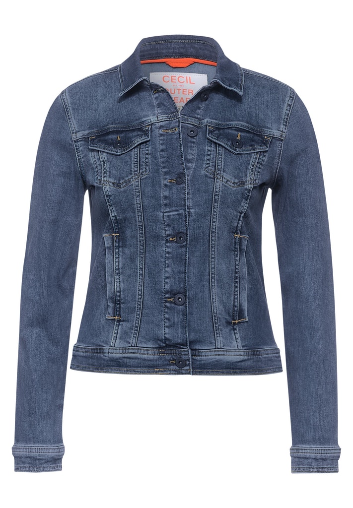 Denim Jacke in Mittelblau