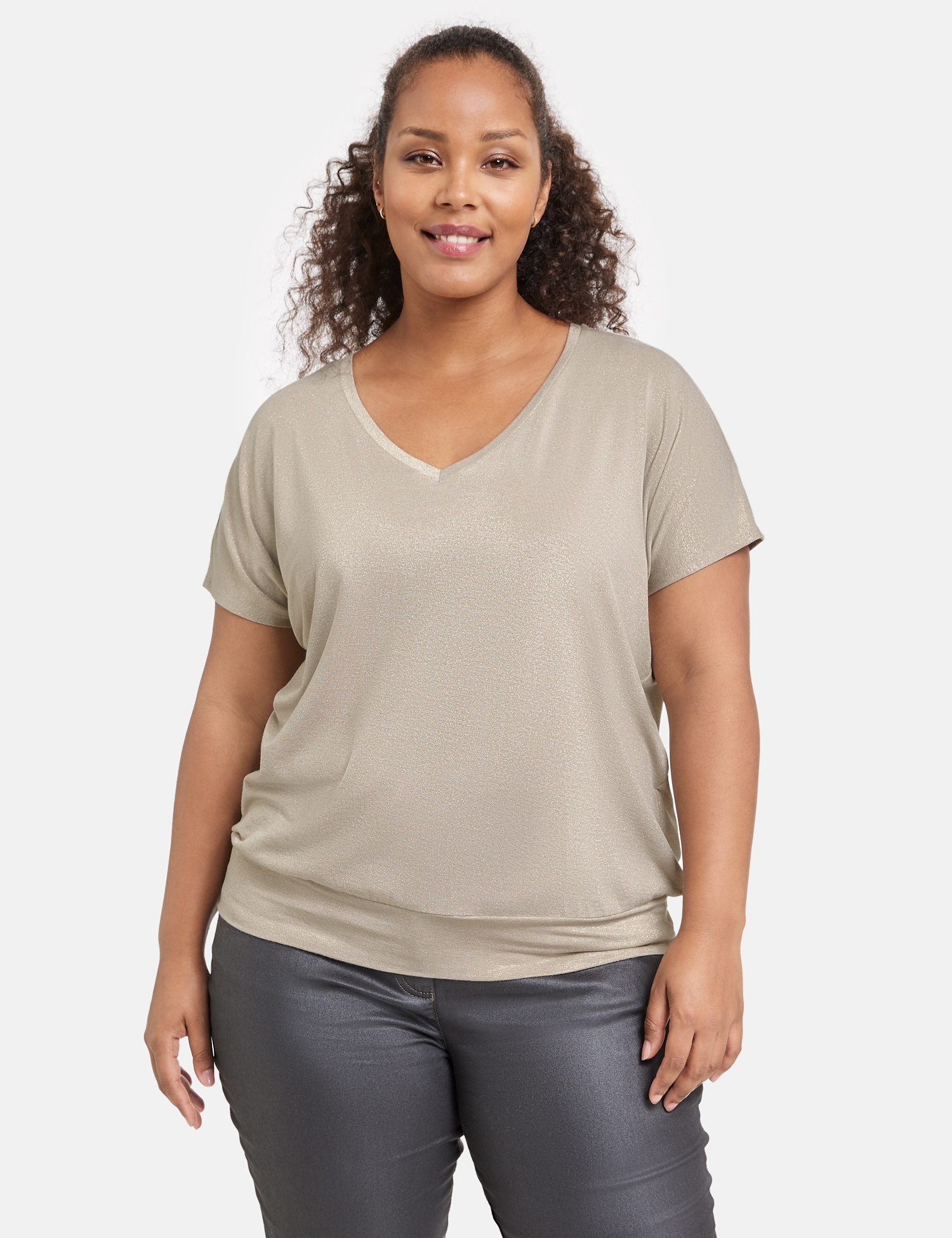 Shirt mit Glitzer-Effekt