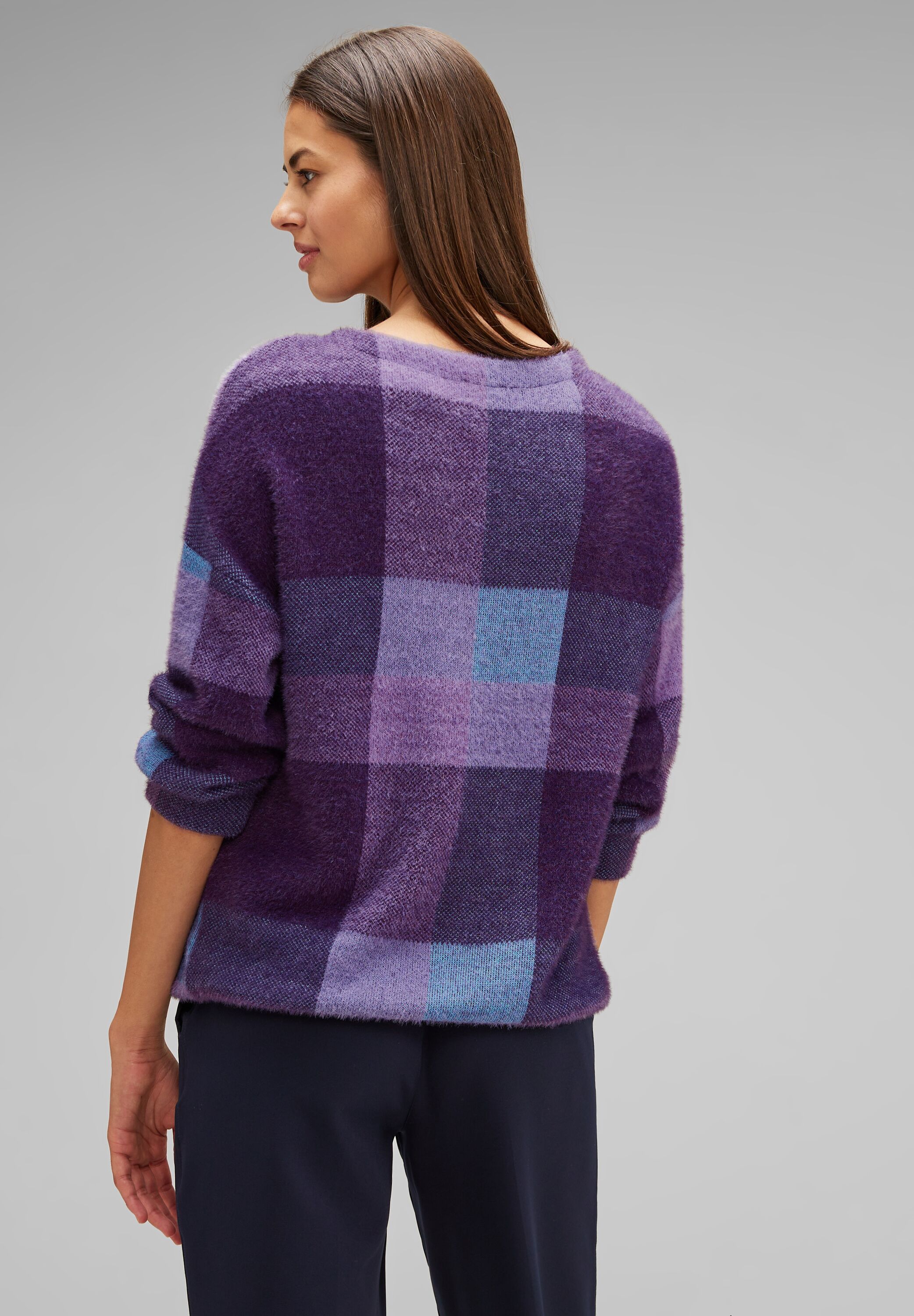 Softes Karoshirt mit 3/4 Arm