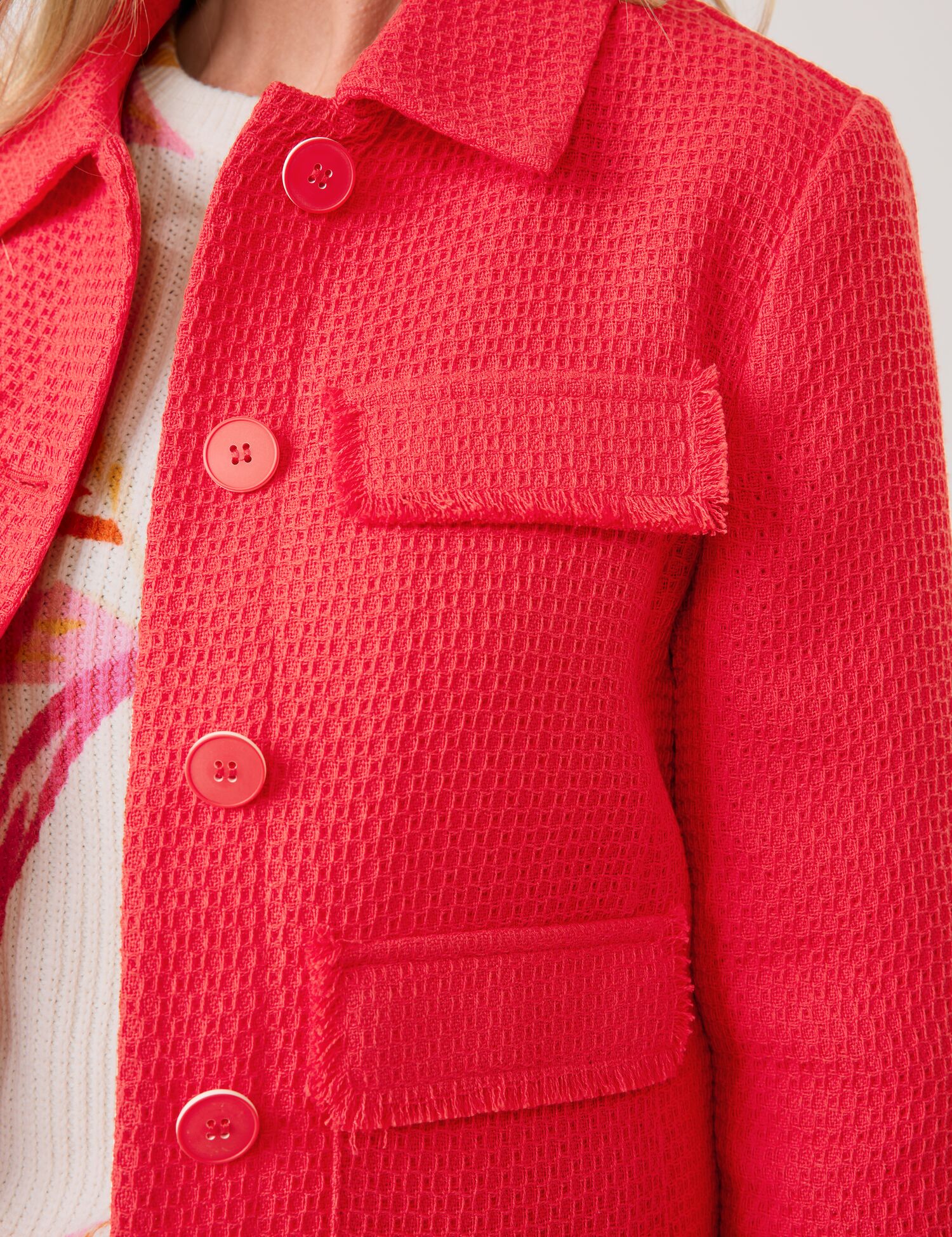 Modische Blazerjacke in Strukturoptik