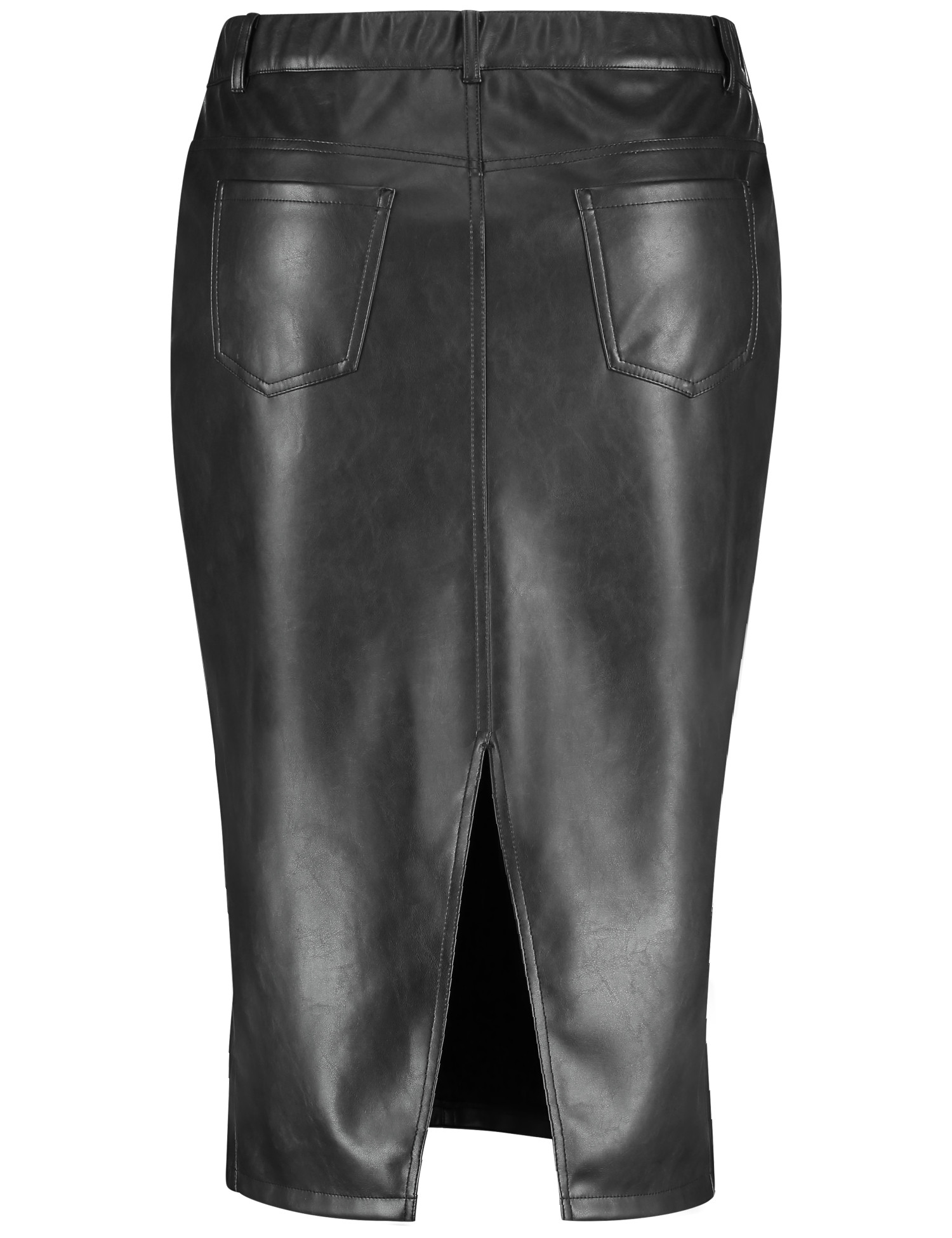 Midirock in Leder-Optik