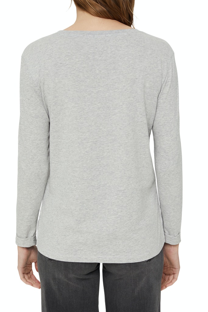 Longsleeve mit Wording aus Glasperlen