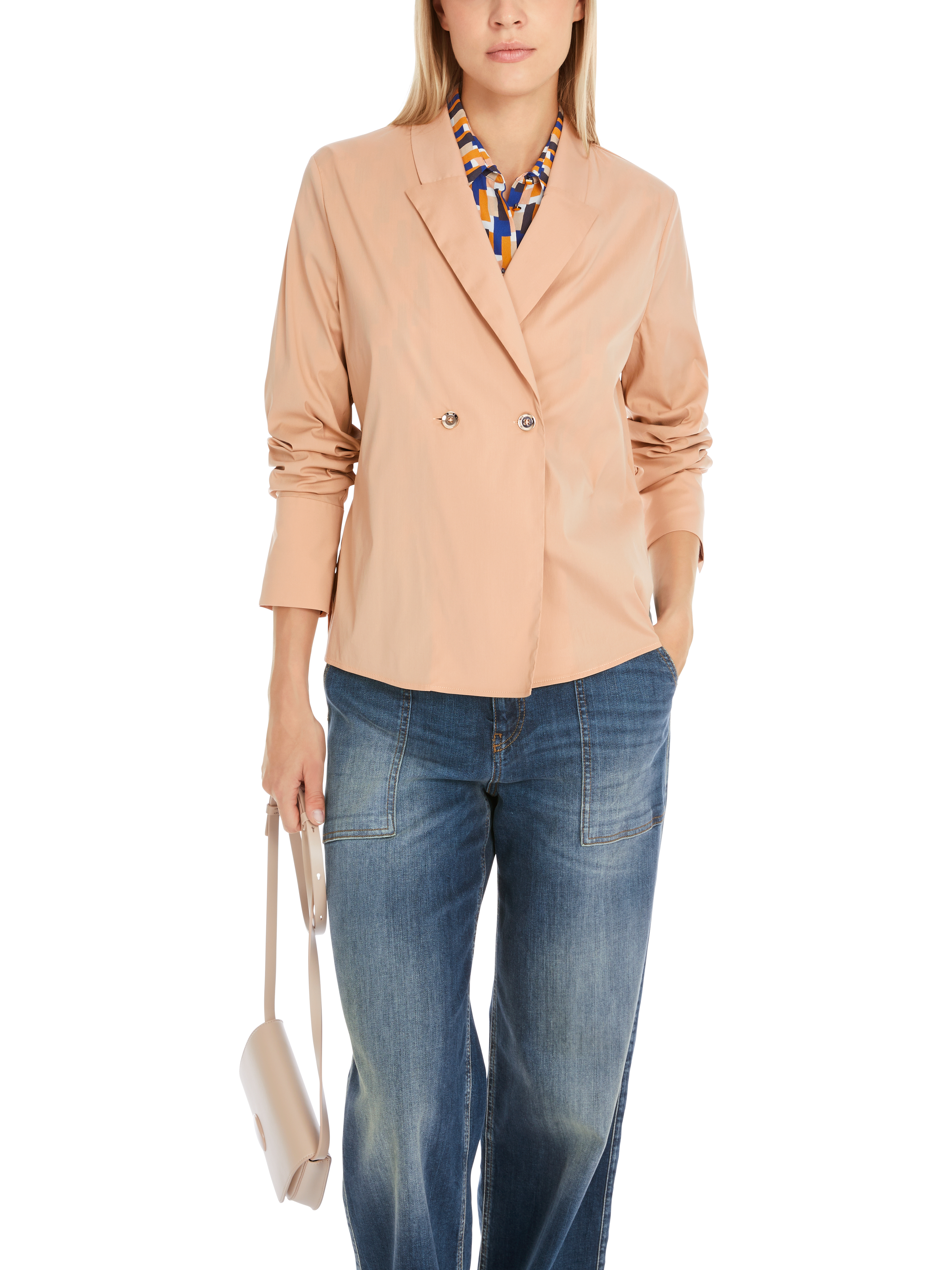 Bluse im Jackett-Stil