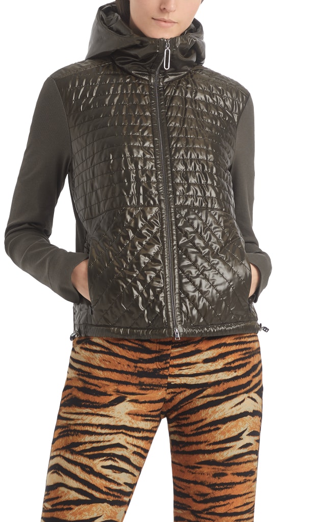 Kapuzenjacke aus Materialmix