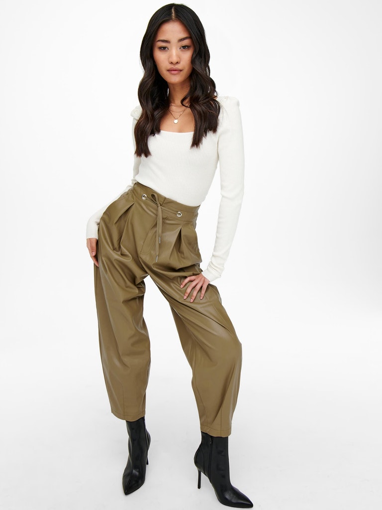 ONLALICE FAUX LEATHER TRACK PANT CC OTW