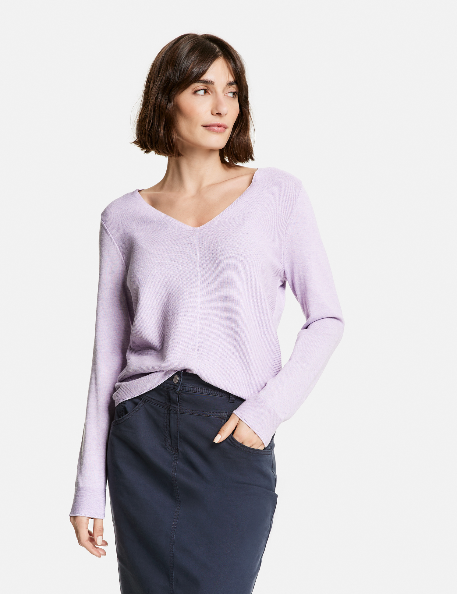 Pullover mit V-Ausschnitt
