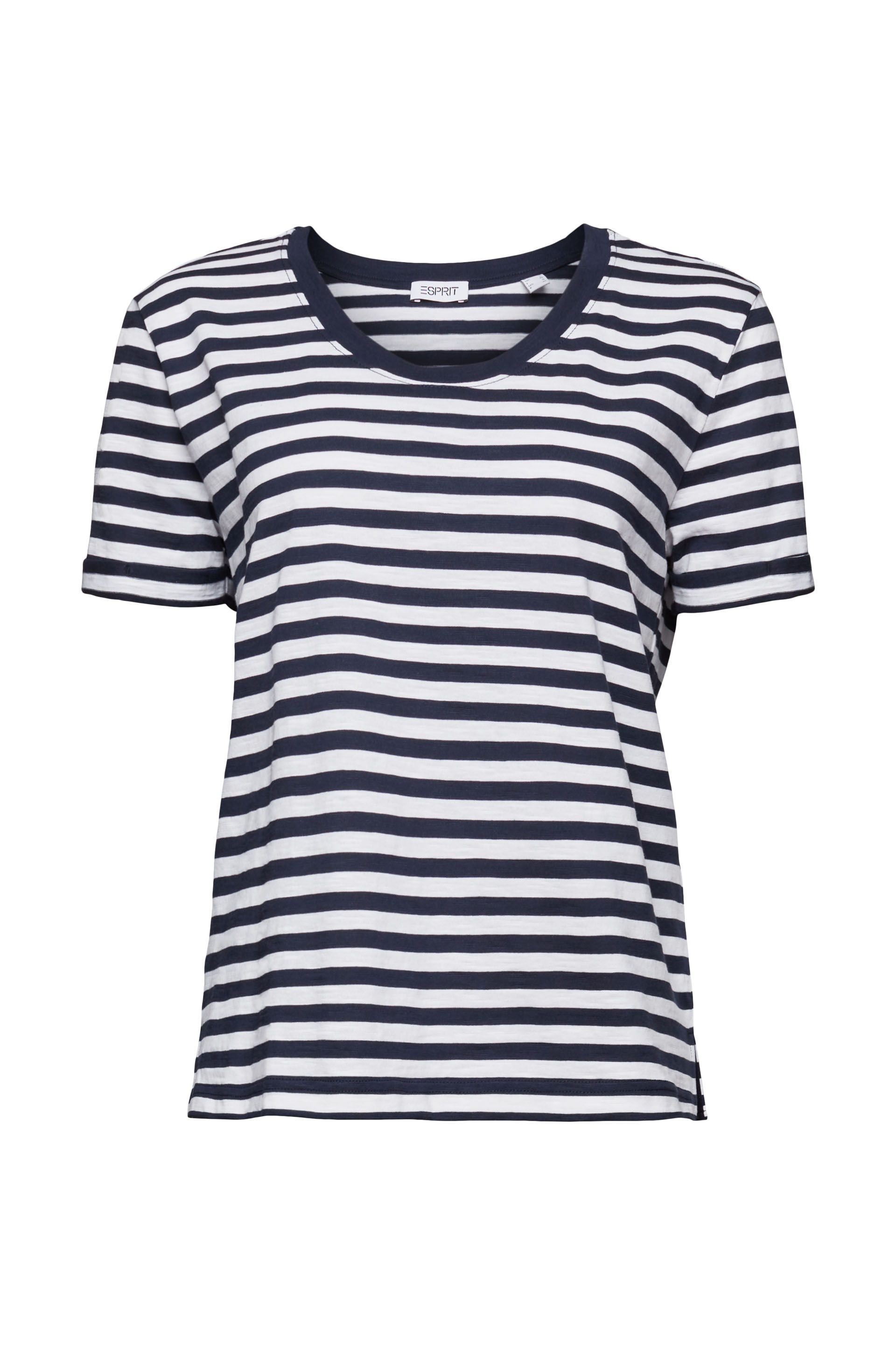 T-Shirt mit Slub-Struktur und U-Ausschnitt