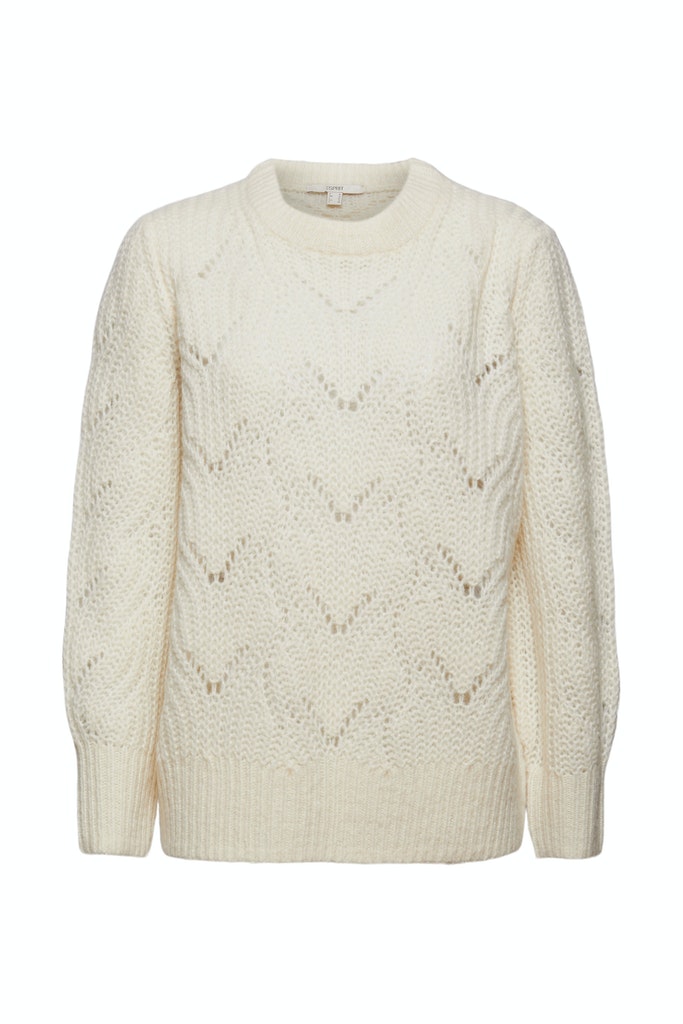 Mit Wolle und Alpaka: Pointelle-Pullover
