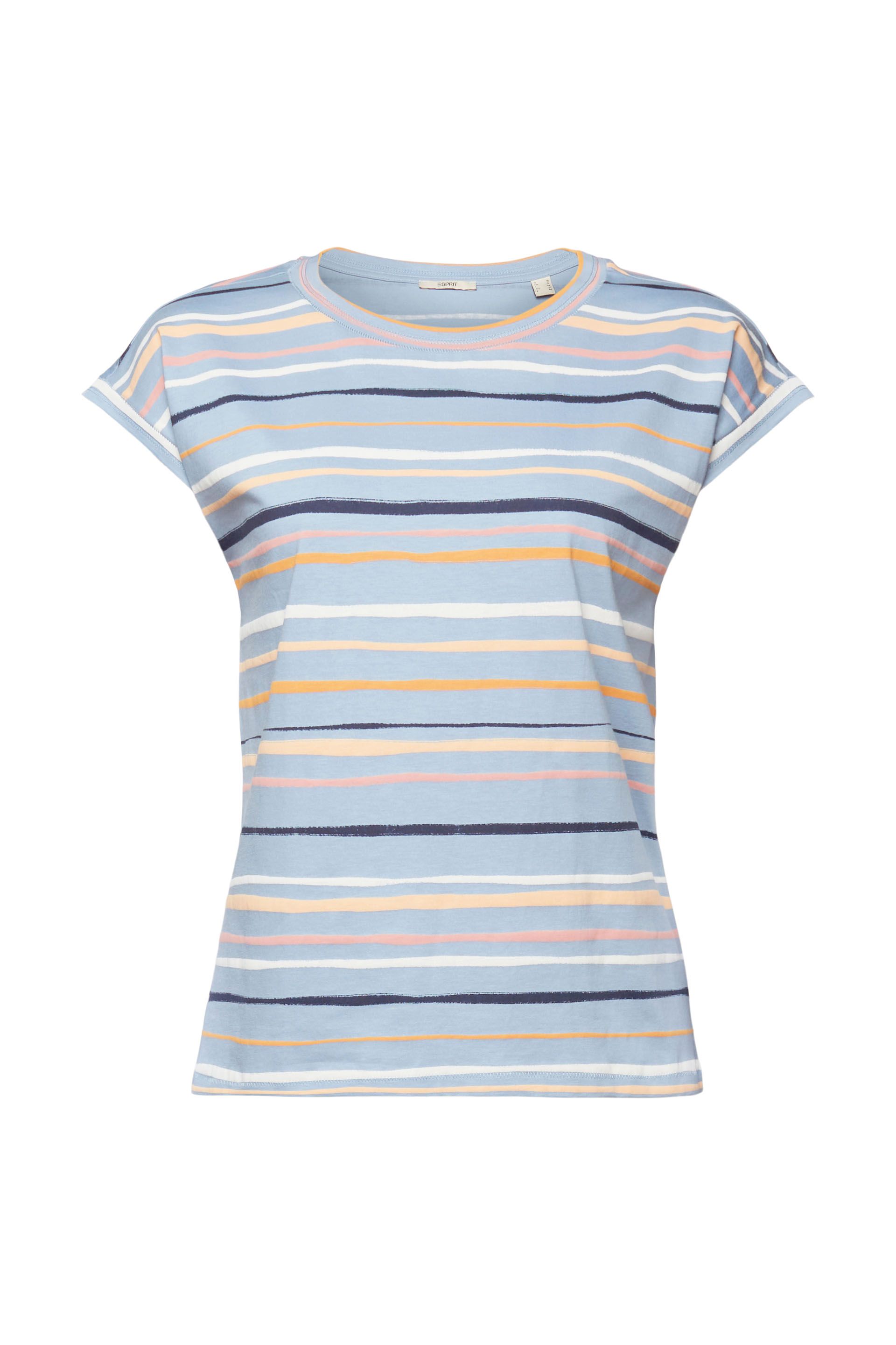 Gestreiftes T-Shirt, 100 % Baumwolle